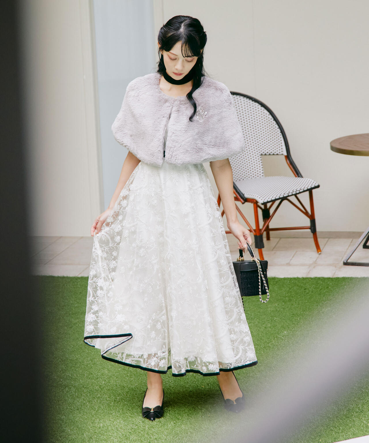 ＜ｍｉｋｕさんコラボ＞エンブロイダリーレースドレス