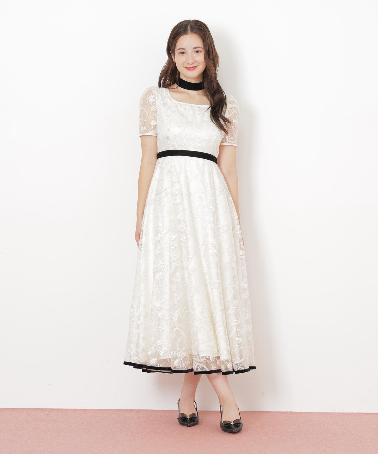 【新品】JILL STUART オケージョンドレス mikuさんコラボ＞エンブロイダリーレースドレス | JILL by JILL