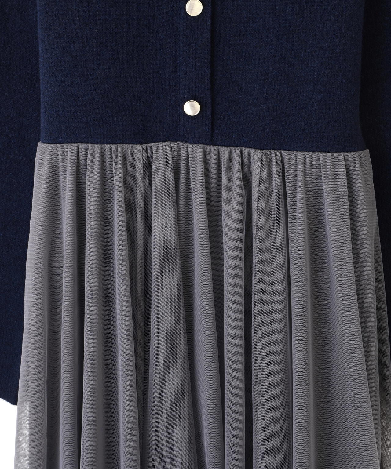 ニットジャケットドッキングワンピース