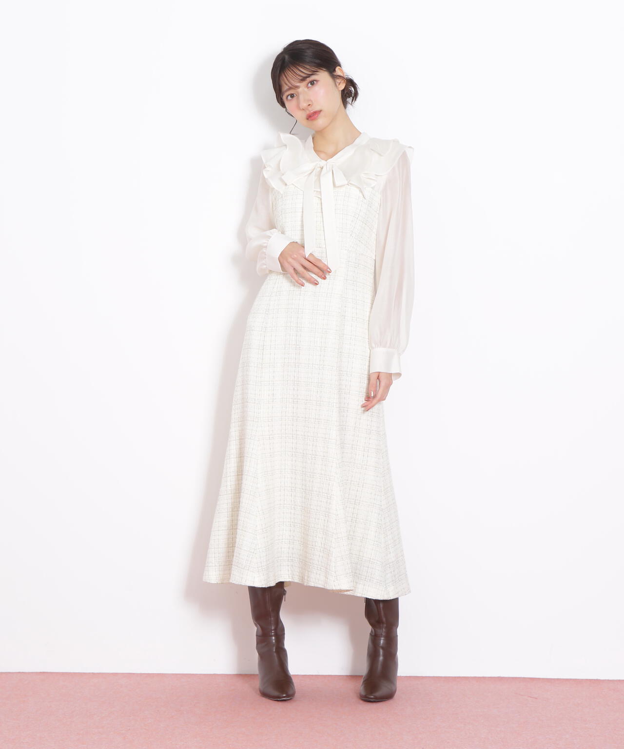 ブラウスドッキングツィードワンピース | JILL by JILL STUART（ジル