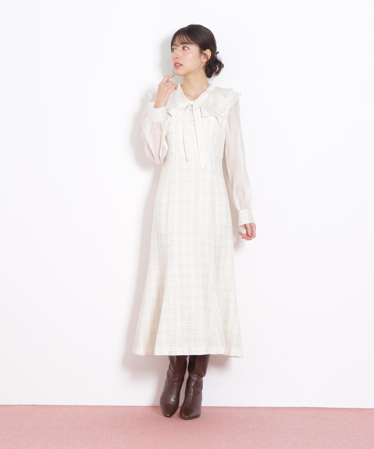 ブラウスドッキングツィードワンピース | JILL by JILL STUART（ジル