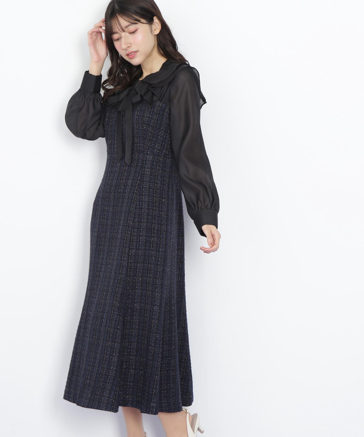 ブラウスドッキングツィードワンピース | JILL by JILL STUART（ジル