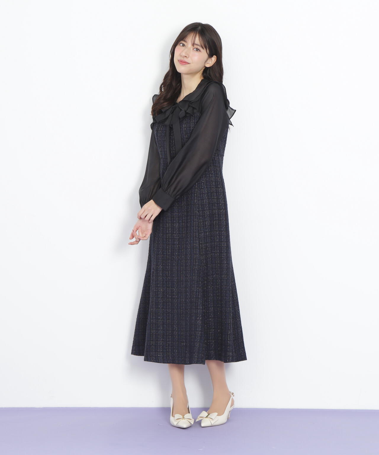 ブラウスドッキングツィードワンピース | JILL by JILL STUART（ジル