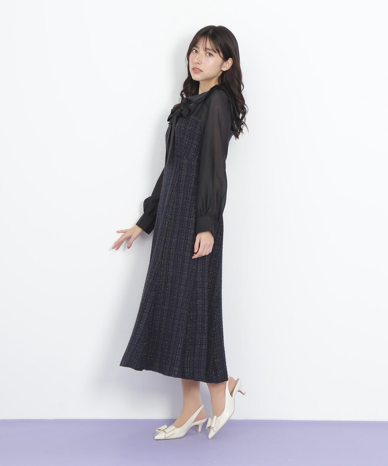 ブラウスドッキングツィードワンピース | JILL by JILL STUART（ジル