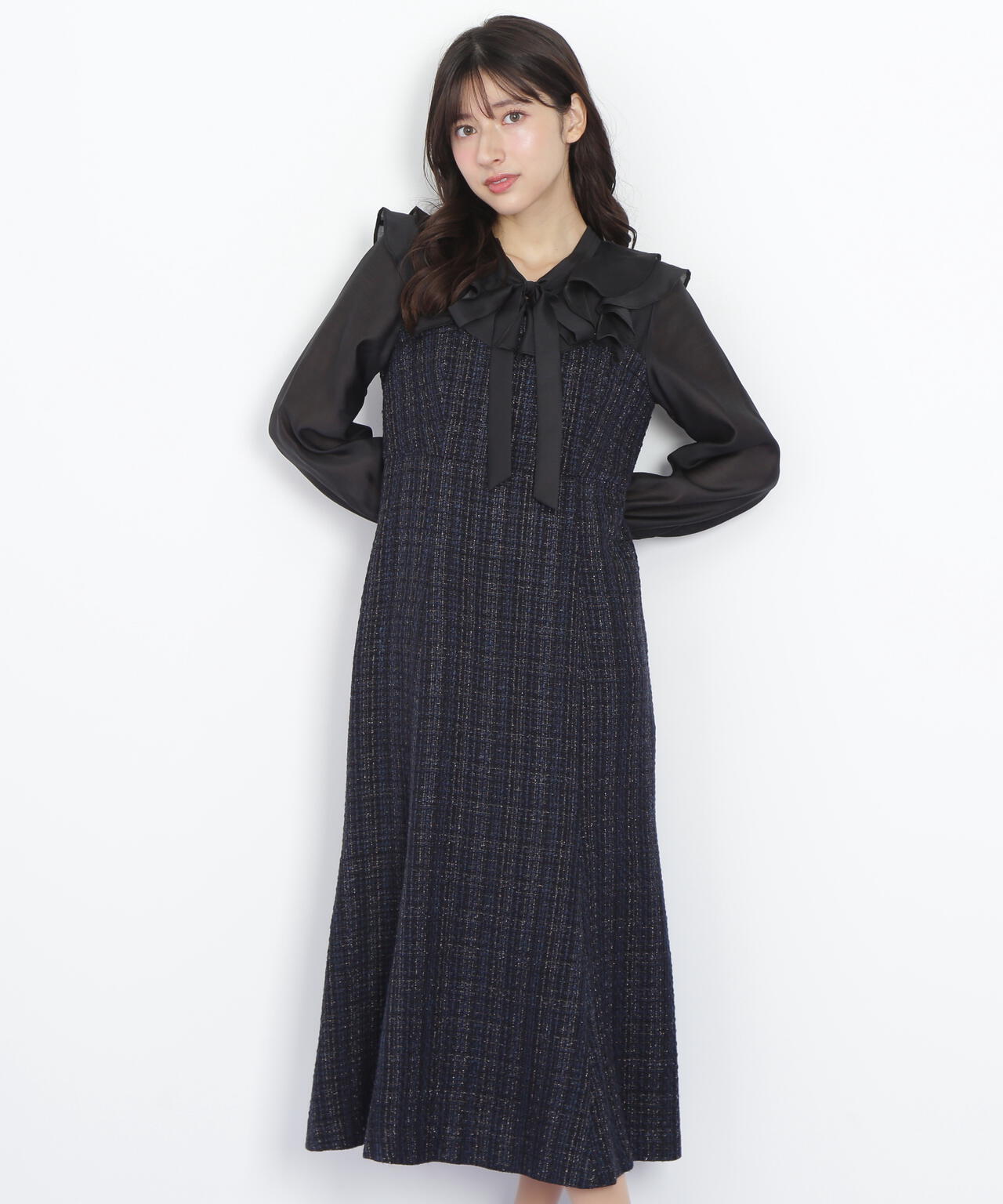 ブラウスドッキングツィードワンピース | JILL by JILL STUART（ジル