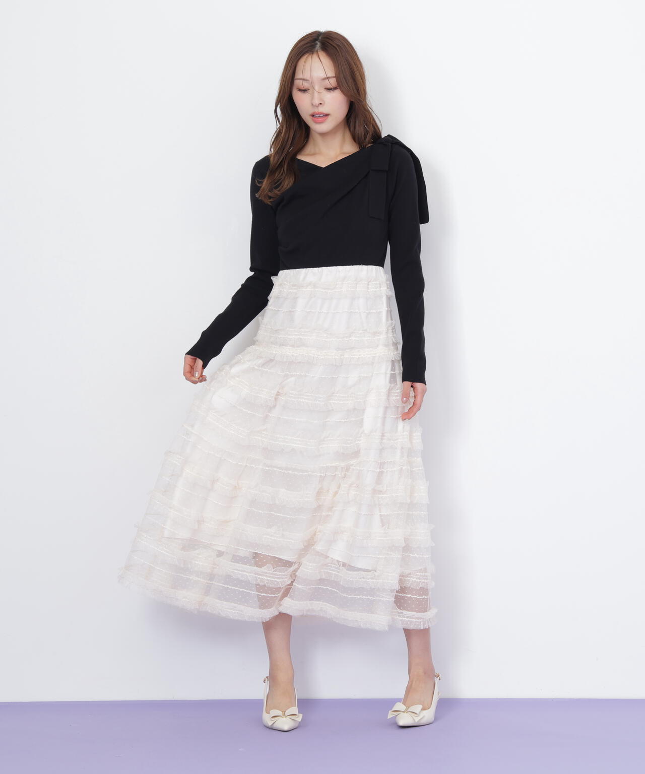 JILTU フリルワンピース フリルチュールドッキングワンピース | JILL by JILL STUART（ジル