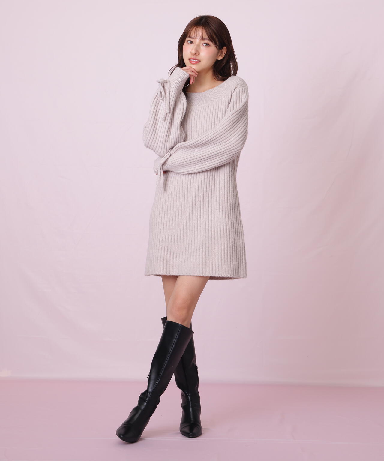 袖リボンニットワンピース | JILL by JILL STUART（ジル バイ ジル