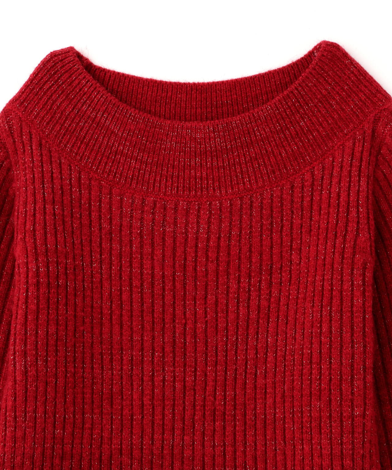 袖リボンニットワンピース