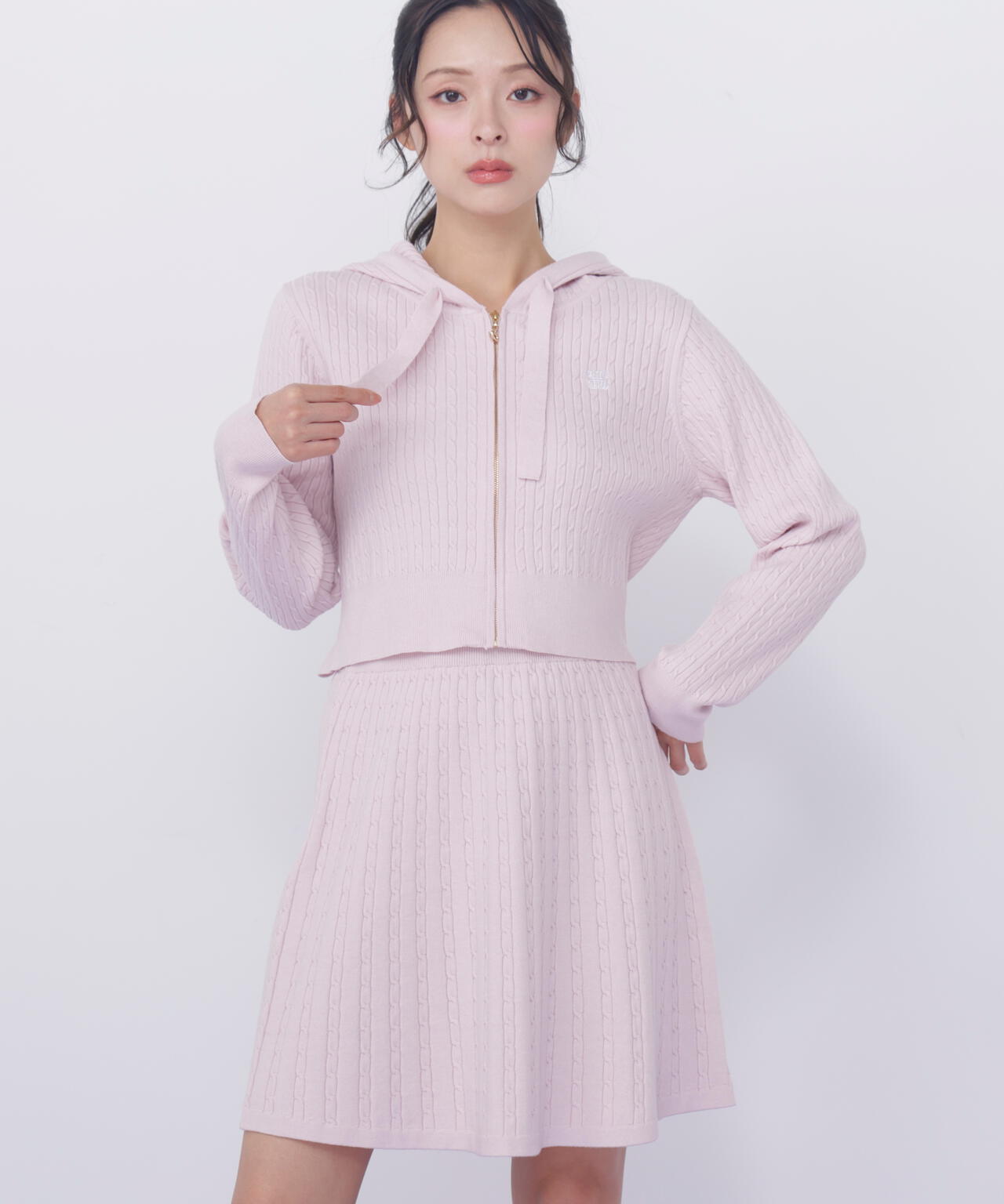 ジル バイ ジル スチュアート（JILL by JILL STUART）/ケーブルニットパーカーセットアップ ケーブルニットパーカーセットアップ | JILL by JILL STUART（ジル