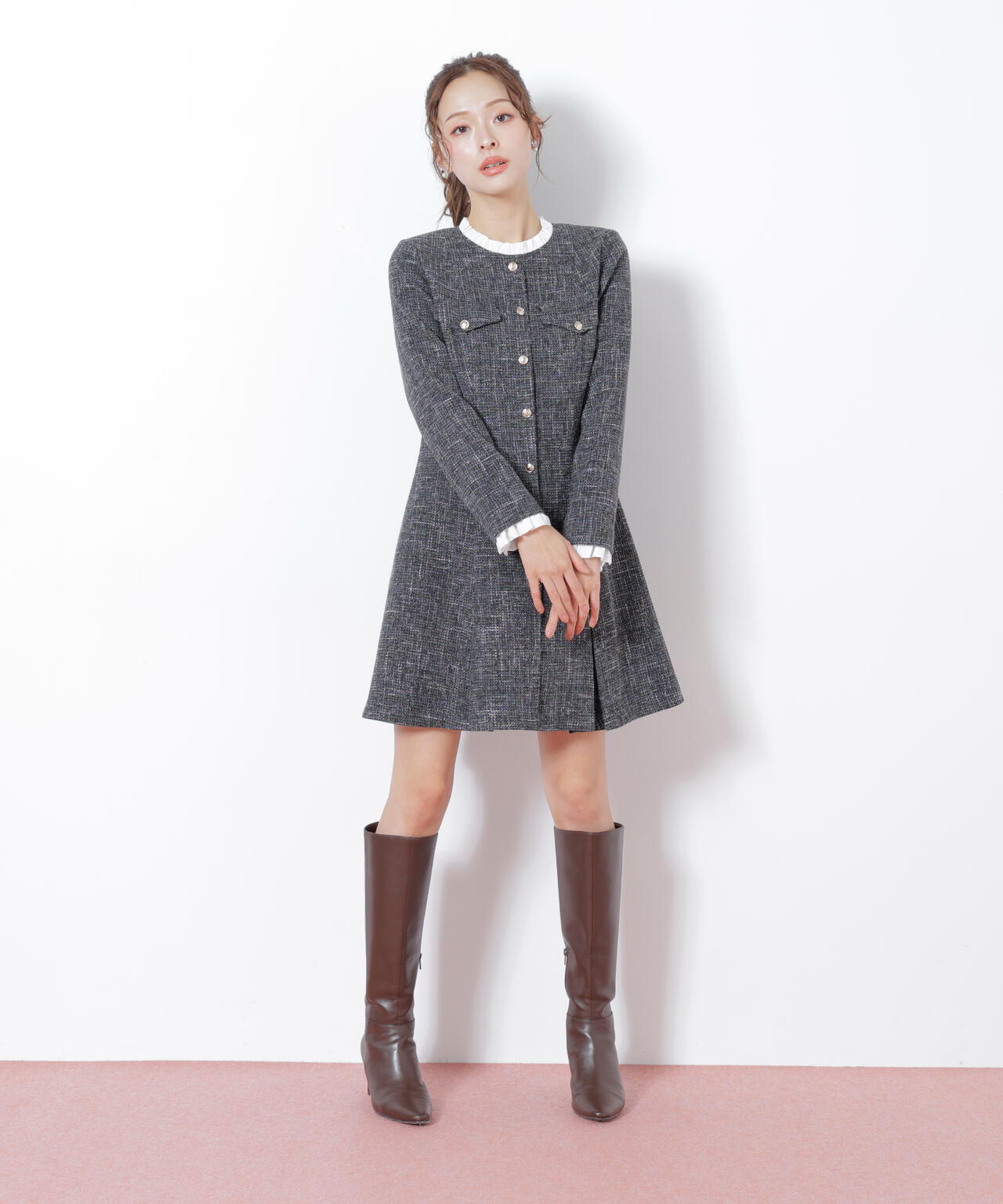 ジル バイ ジル スチュアート（JILL by JILL STUART）/ツィードミニワンピース ツィードミニワンピース | JILL by JILL STUART（ジル バイ ジル