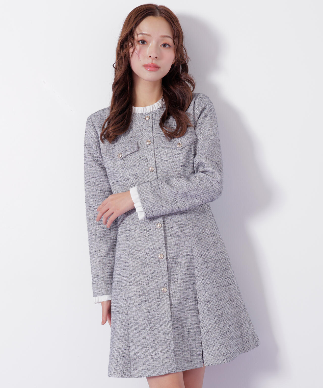 ツィードミニワンピース
