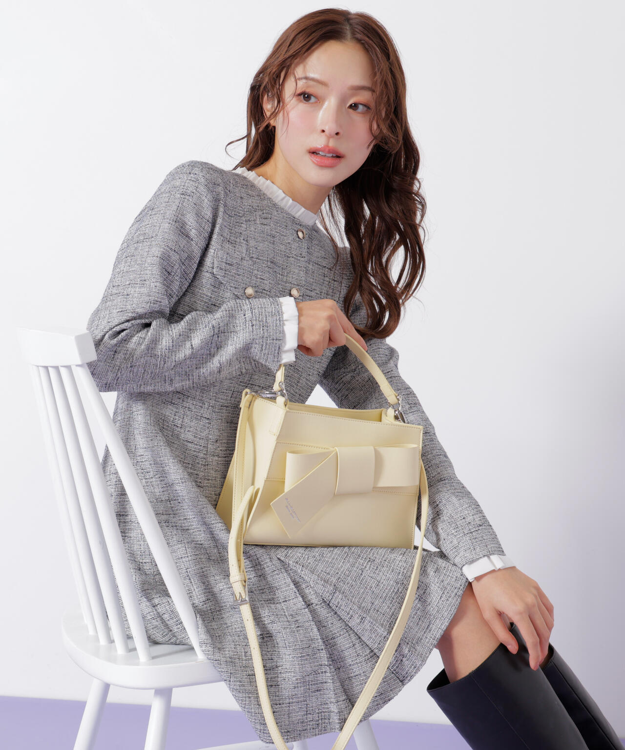 ツィードミニワンピース