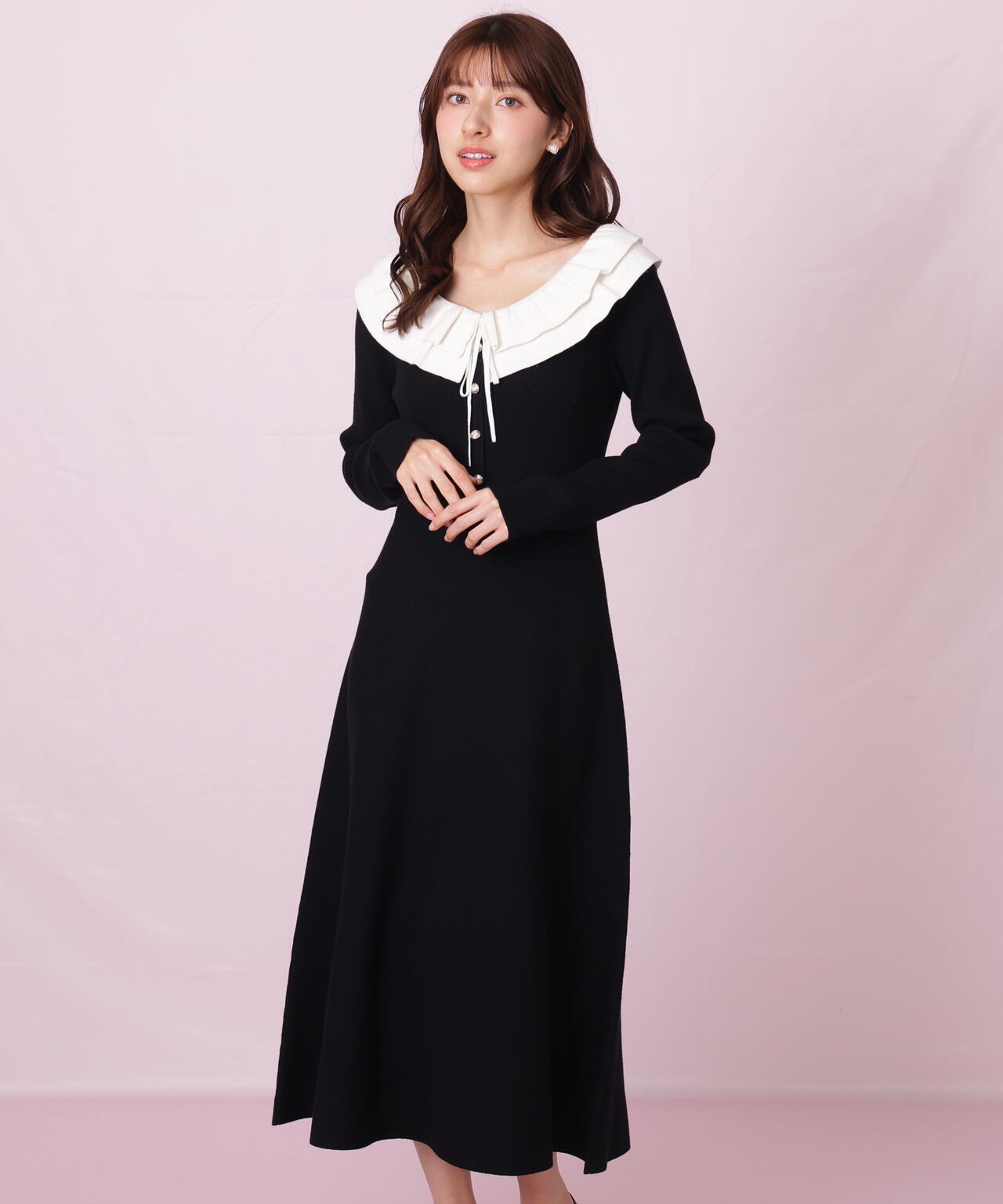 フリル襟バイカラーニットワンピース | JILL by JILL STUART（ジル