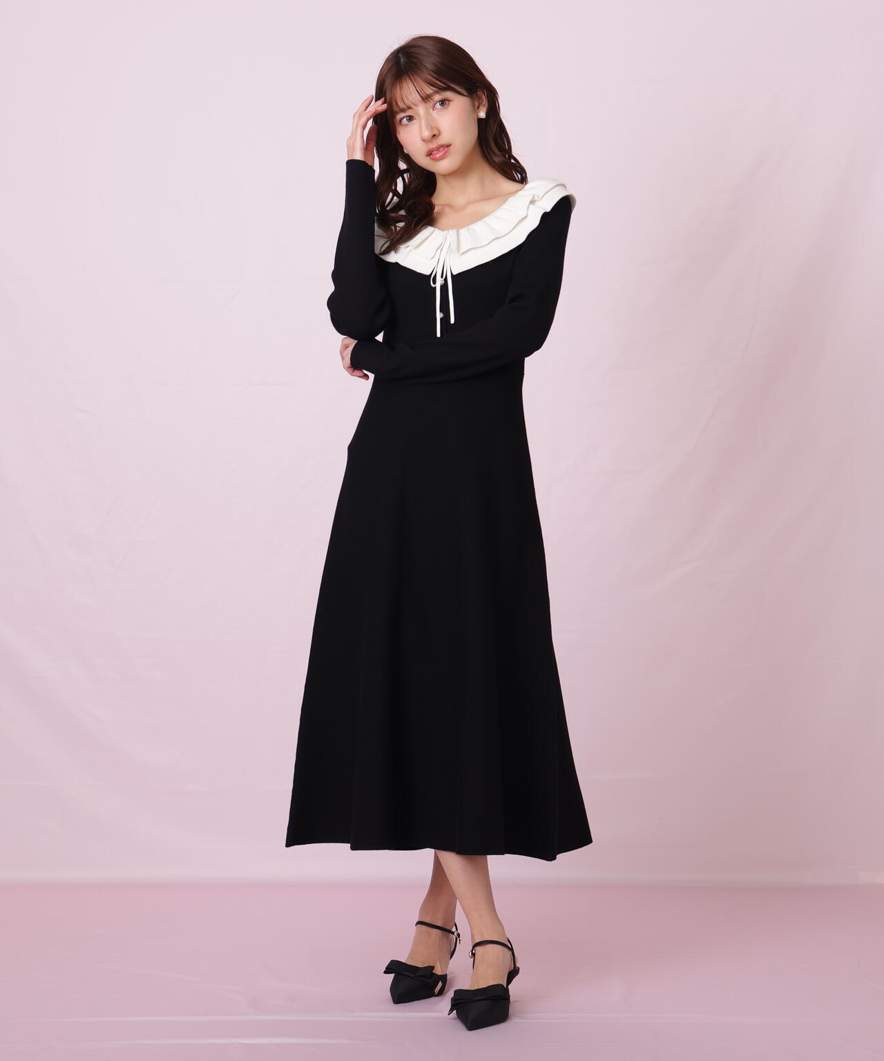 フリル襟バイカラーニットワンピース | JILL by JILL STUART（ジル