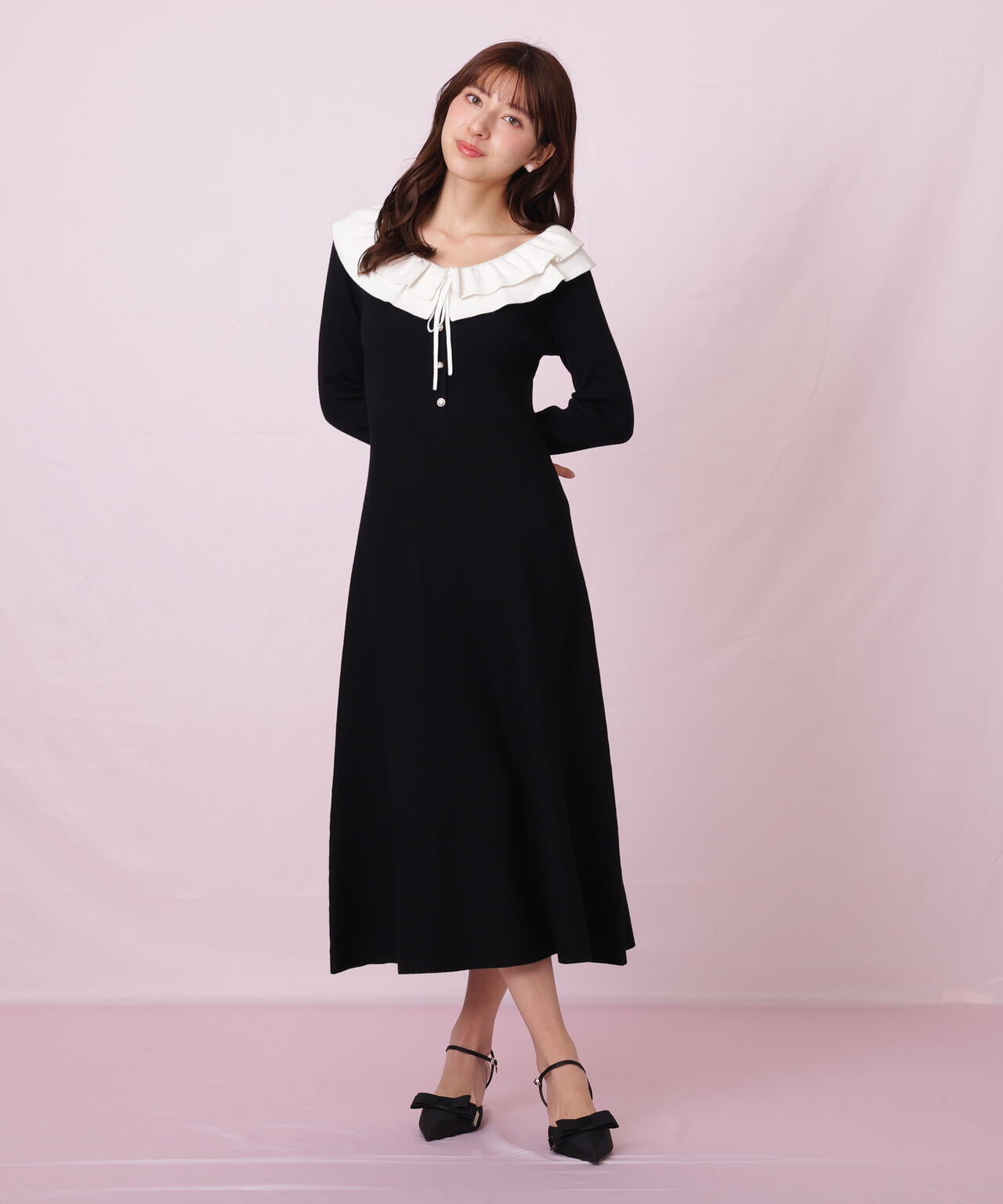 フリル襟バイカラーニットワンピース | JILL by JILL STUART（ジル