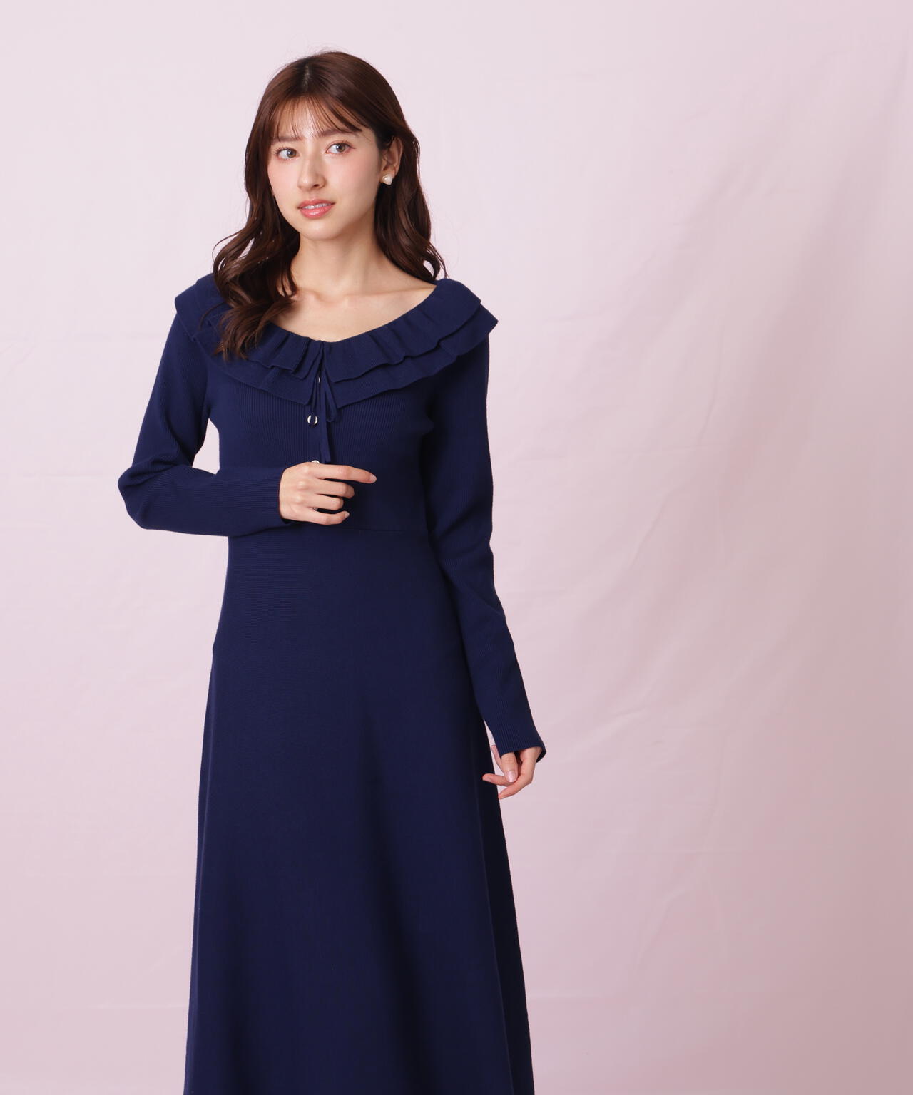 フリル襟バイカラーニットワンピース | JILL by JILL STUART（ジル