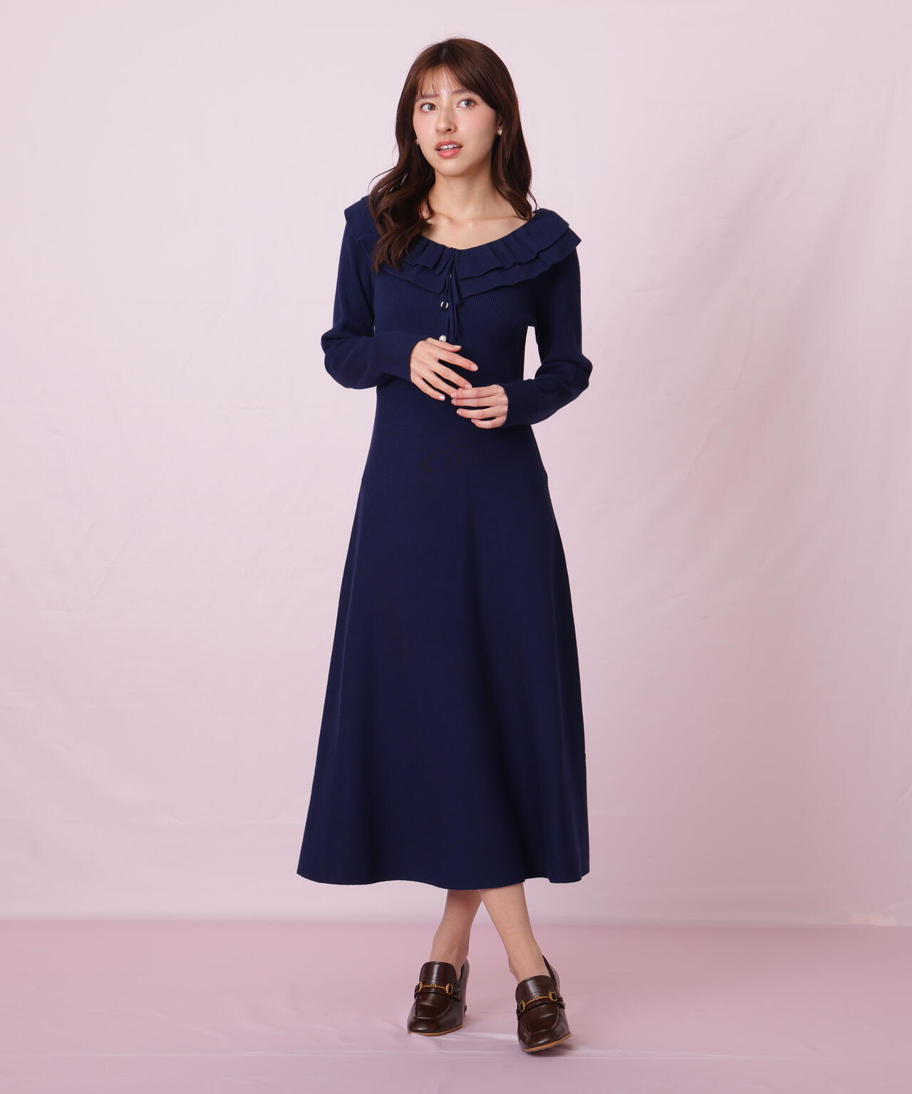 フリル襟バイカラーニットワンピース | JILL by JILL STUART（ジル