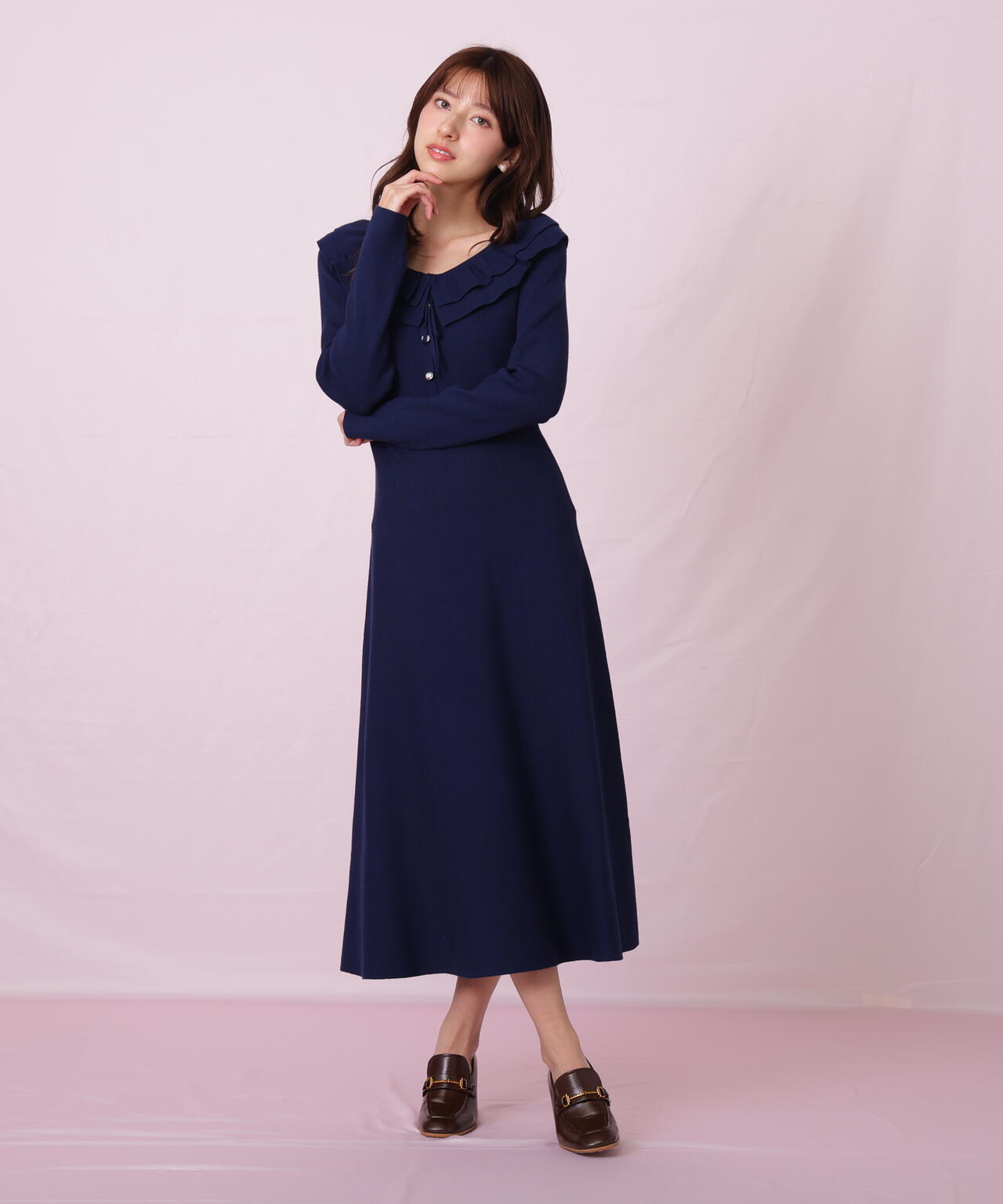 フリル襟バイカラーニットワンピース | JILL by JILL STUART（ジル