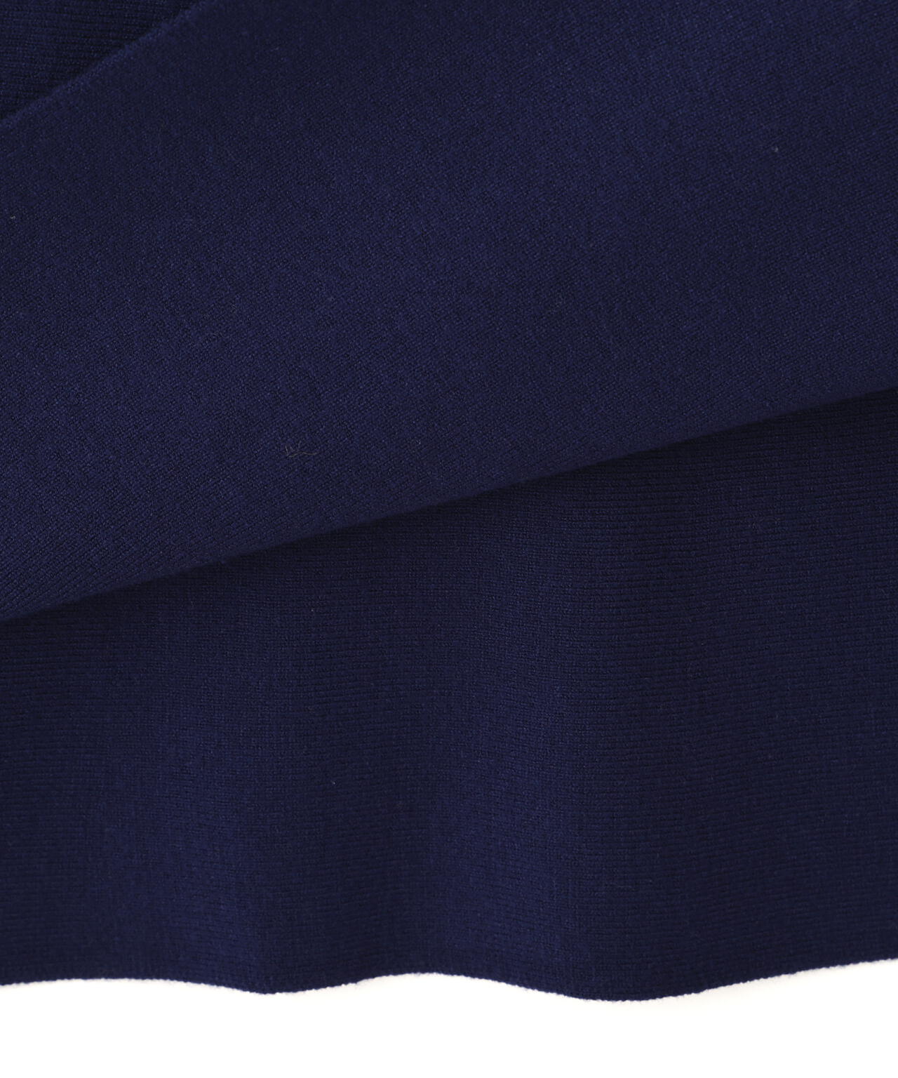 フリル襟バイカラーニットワンピース