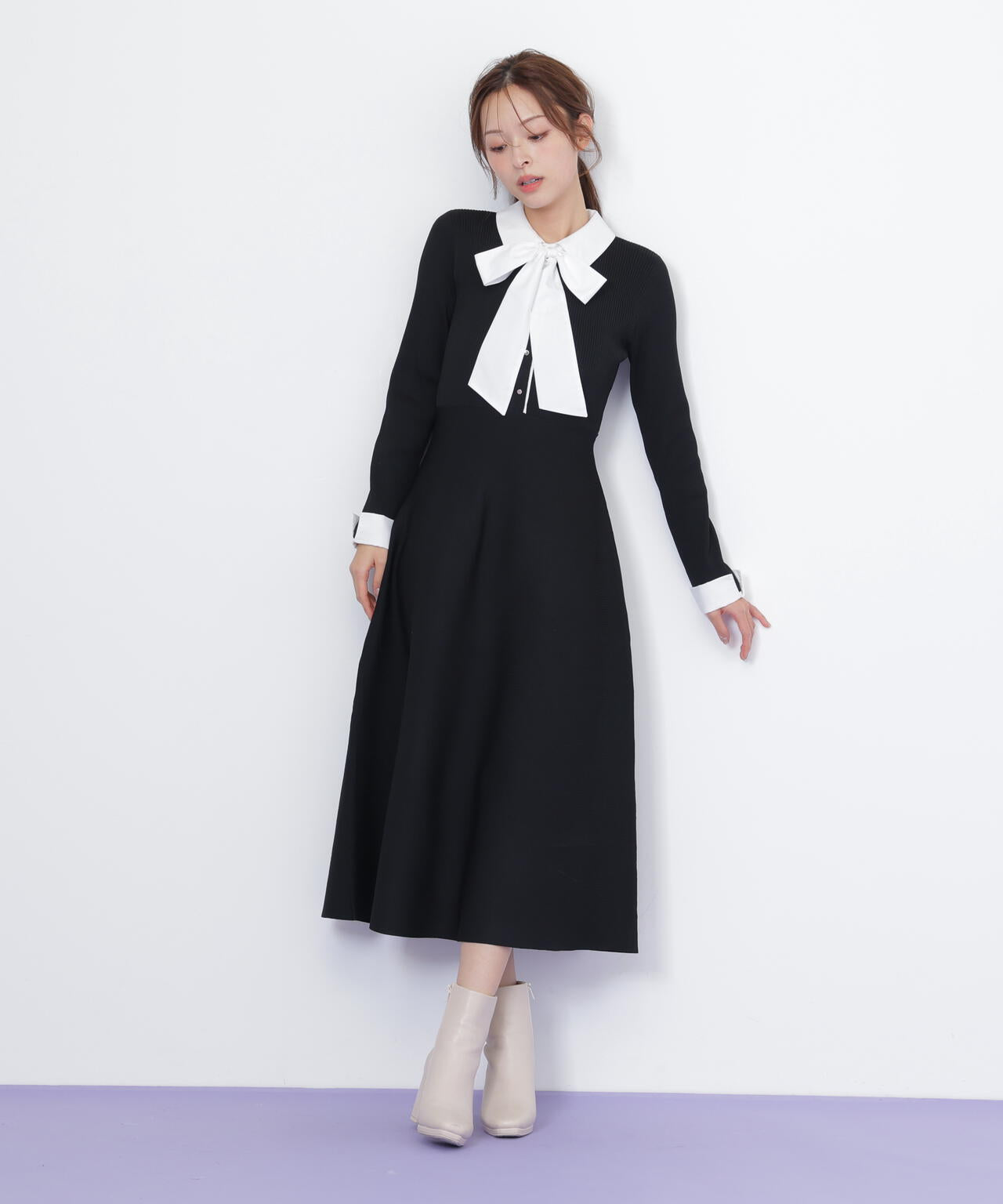 シャツ襟ドッキングニットワンピース | JILL by JILL STUART（ジル