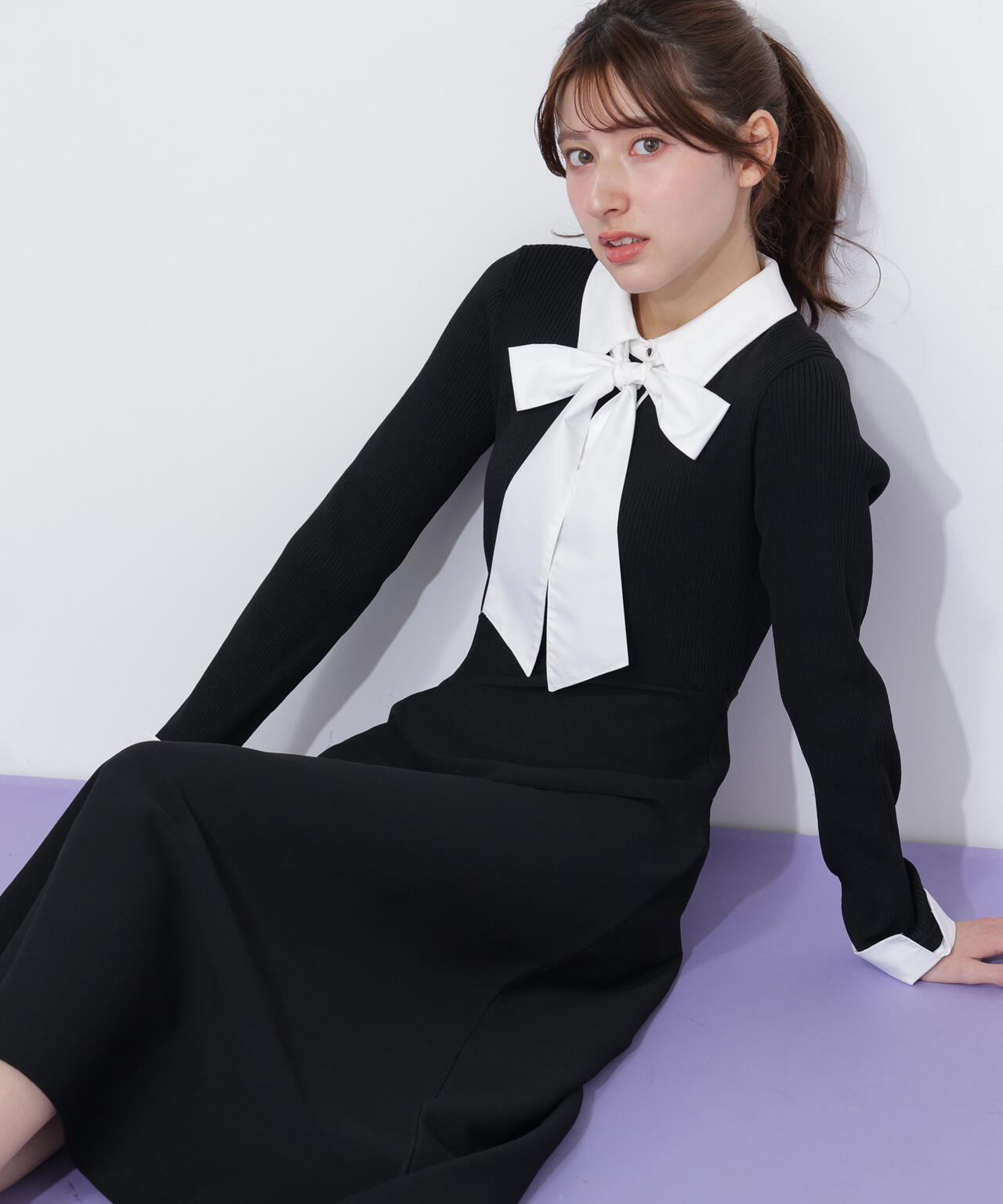 シャツ襟ドッキングニットワンピース | JILL by JILL STUART（ジル