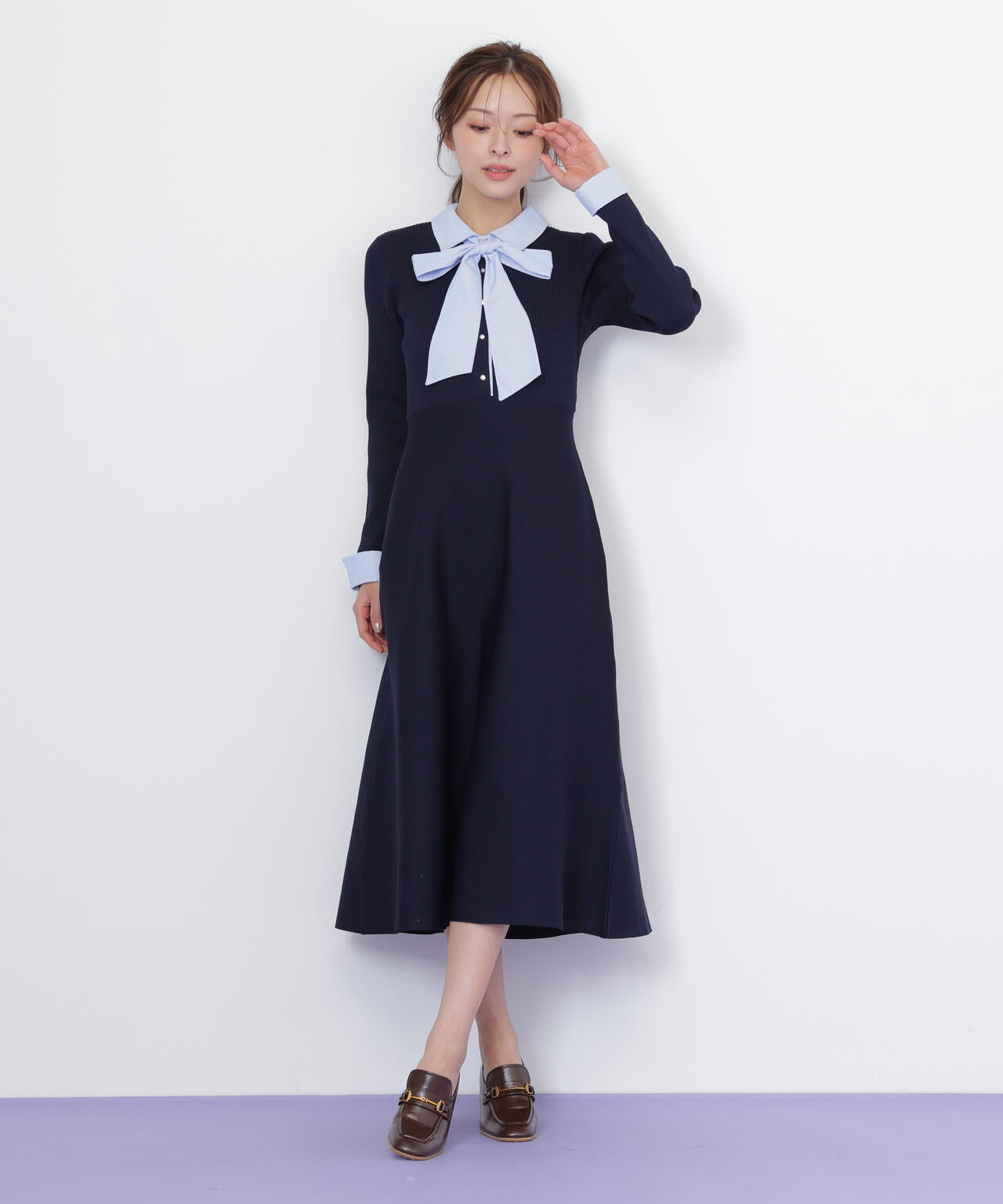 シャツ襟ドッキングニットワンピース | JILL by JILL STUART（ジル