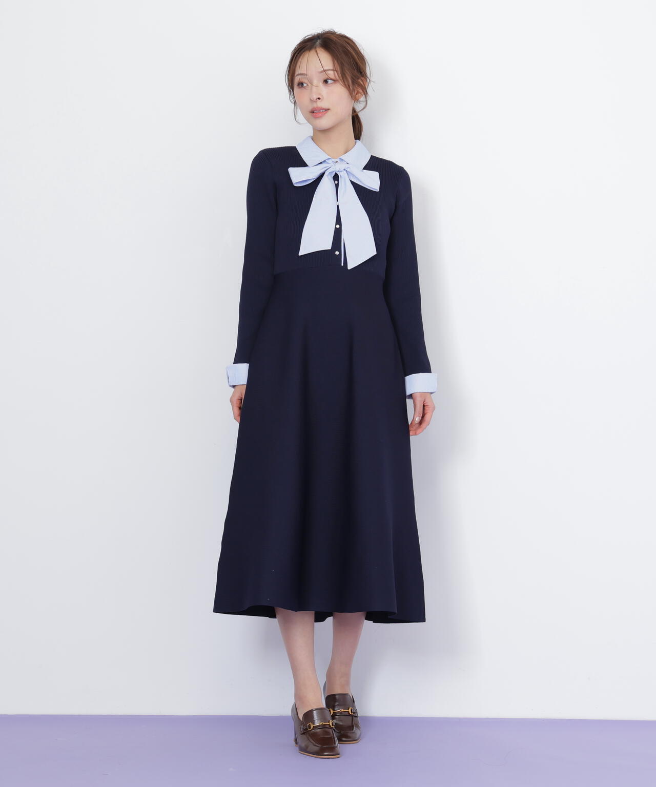 シャツ襟ドッキングニットワンピース | JILL by JILL STUART（ジル