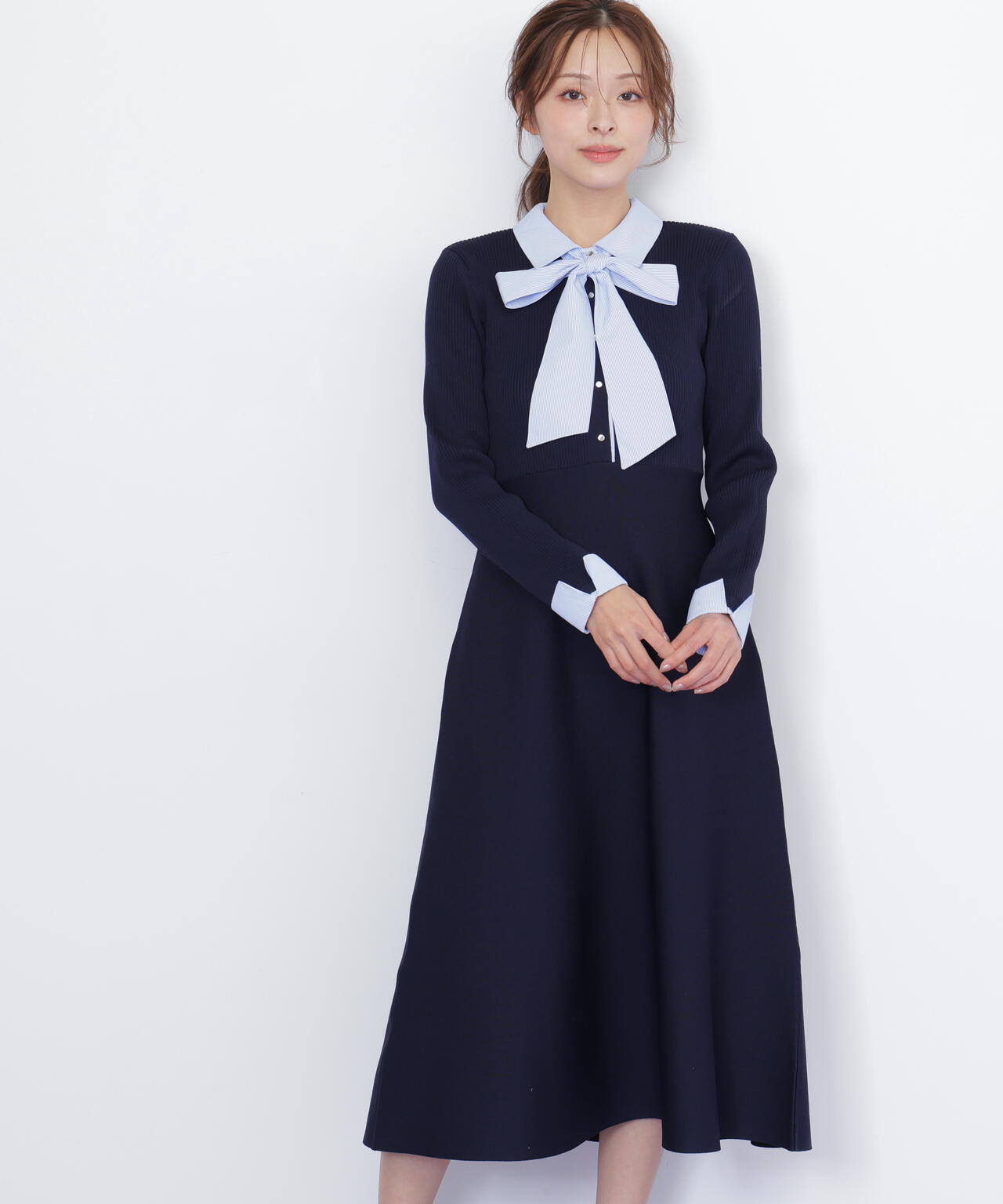 シャツ襟ドッキングニットワンピース | JILL by JILL STUART（ジル