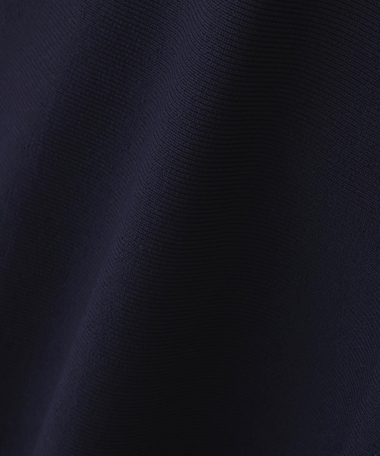 シャツ襟ドッキングニットワンピース