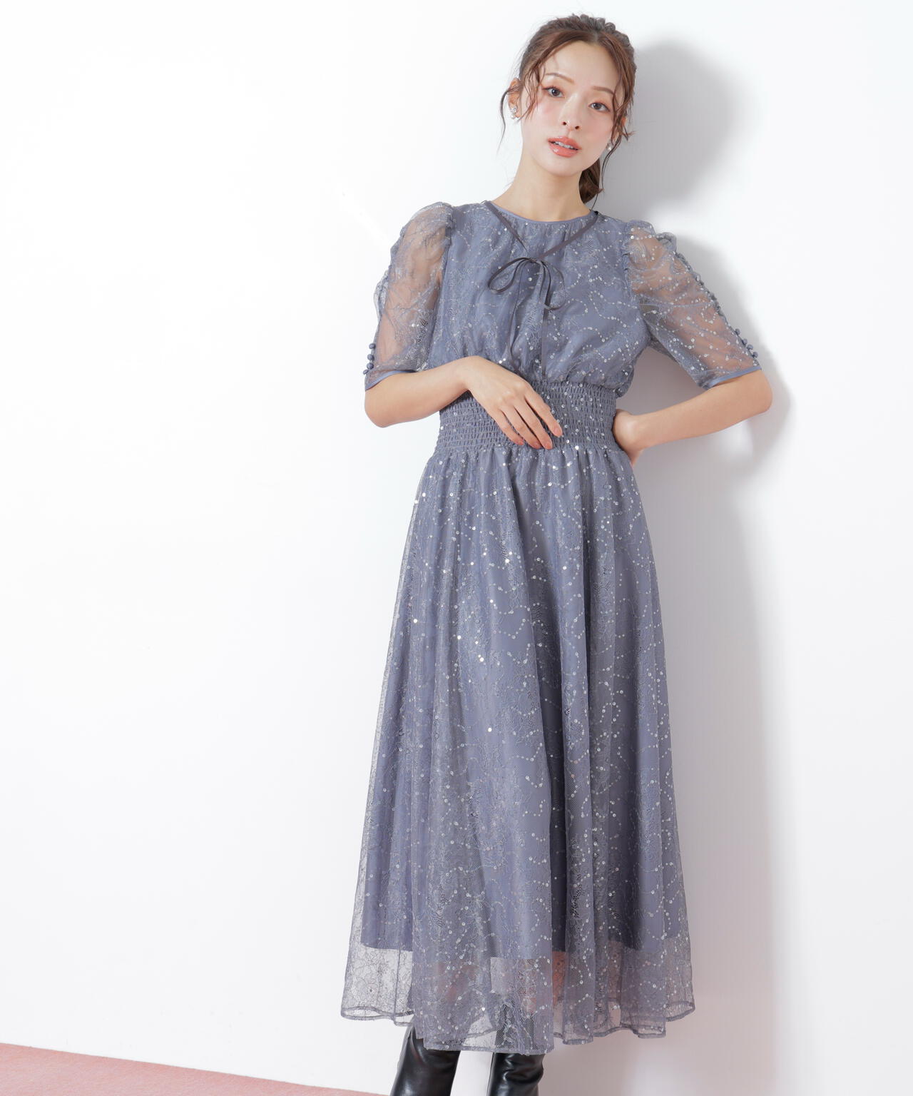 ジル バイ ジル スチュアート（JILL by JILL STUART）/スパンコール付きレースワンピース スパンコール付きレースワンピース | JILL by JILL STUART（ジル バイ