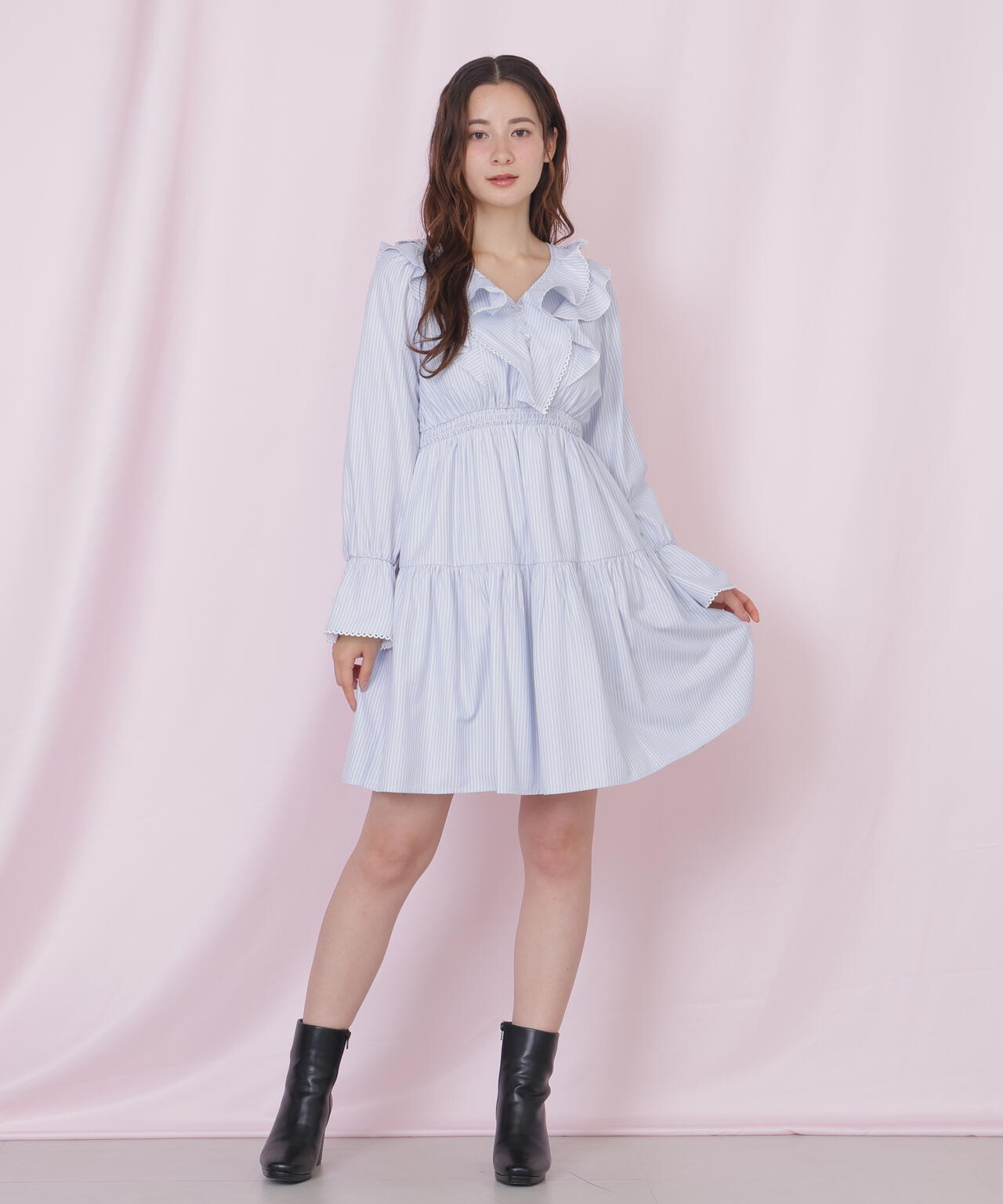 ストライプレースミニワンピース | JILL by JILL STUART（ジル バイ