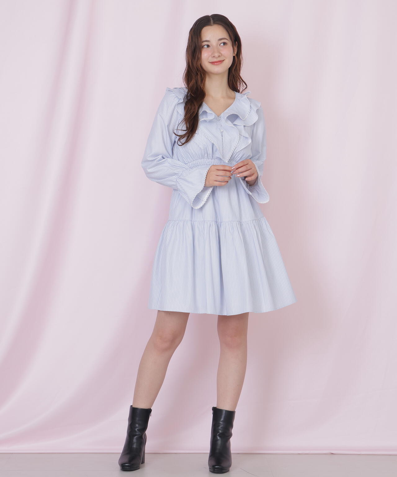ストライプレースミニワンピース | JILL by JILL STUART（ジル バイ