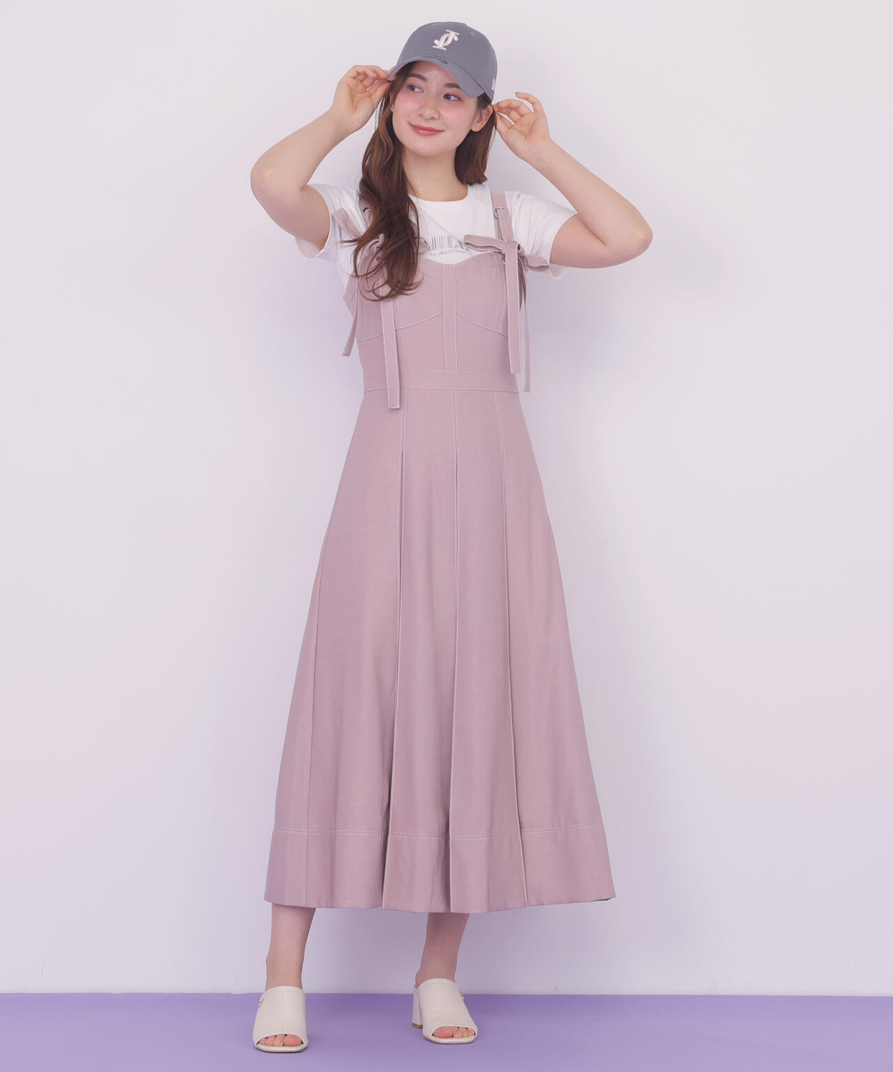 デニムライク配色ステッチビスチェジャンスカ | JILL by JILL STUART