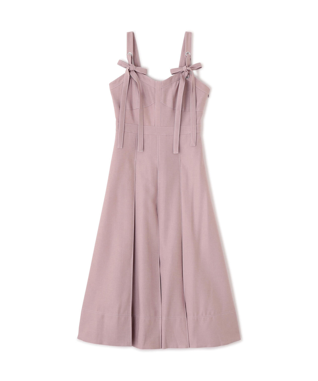 デニムライク配色ステッチビスチェジャンスカ