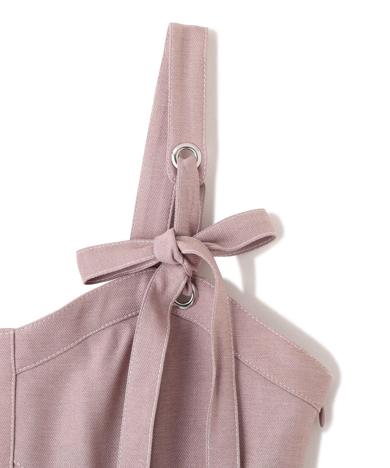 デニムライク配色ステッチビスチェジャンスカ