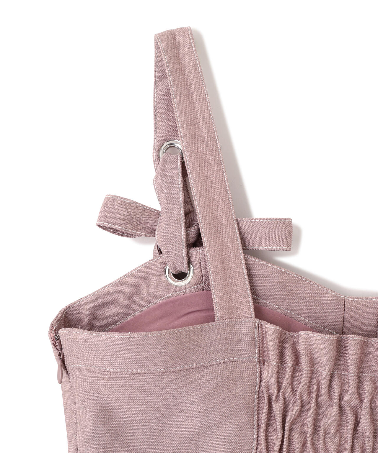 デニムライク配色ステッチビスチェジャンスカ