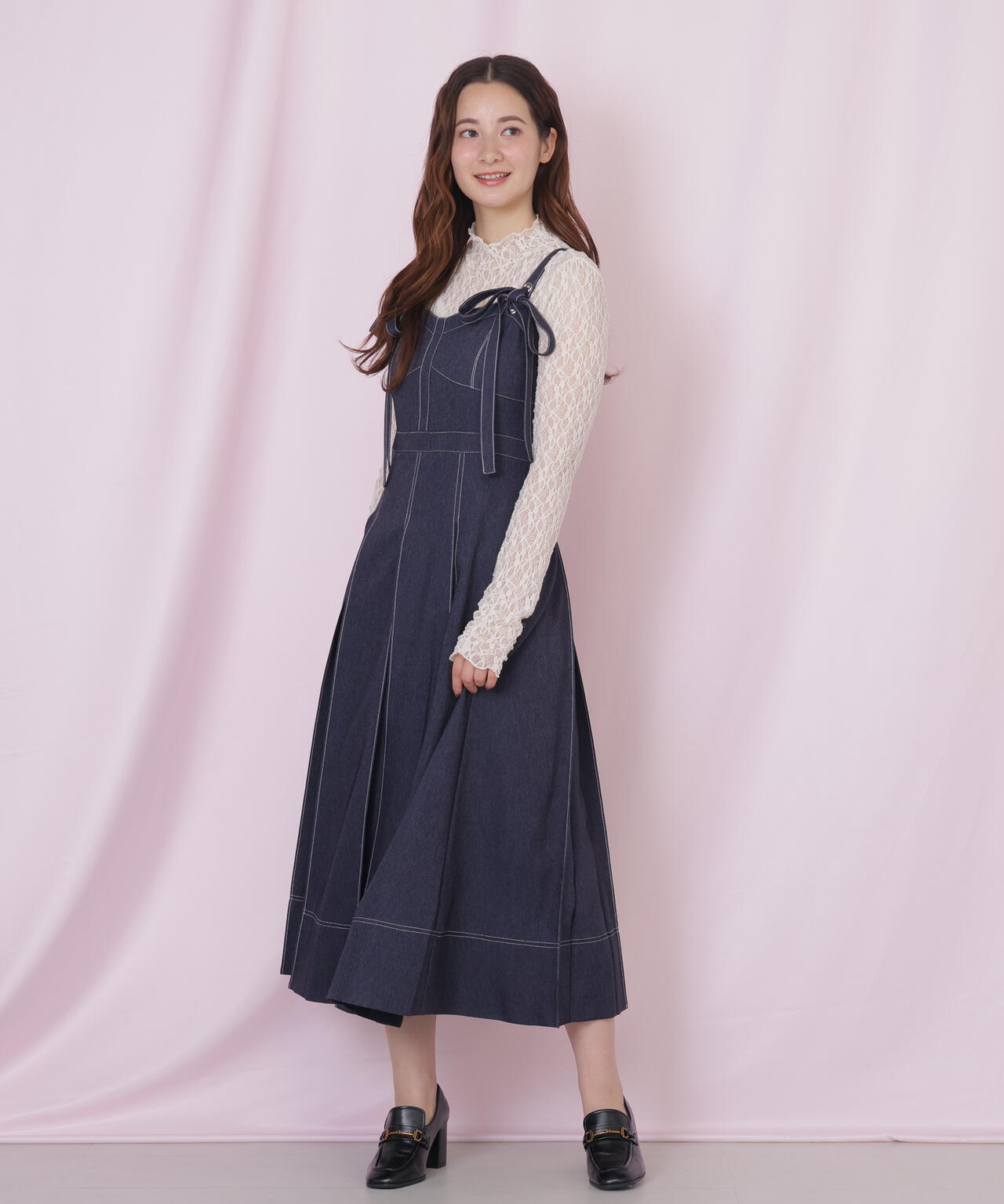 デニムライク配色ステッチビスチェジャンスカ | JILL by JILL STUART