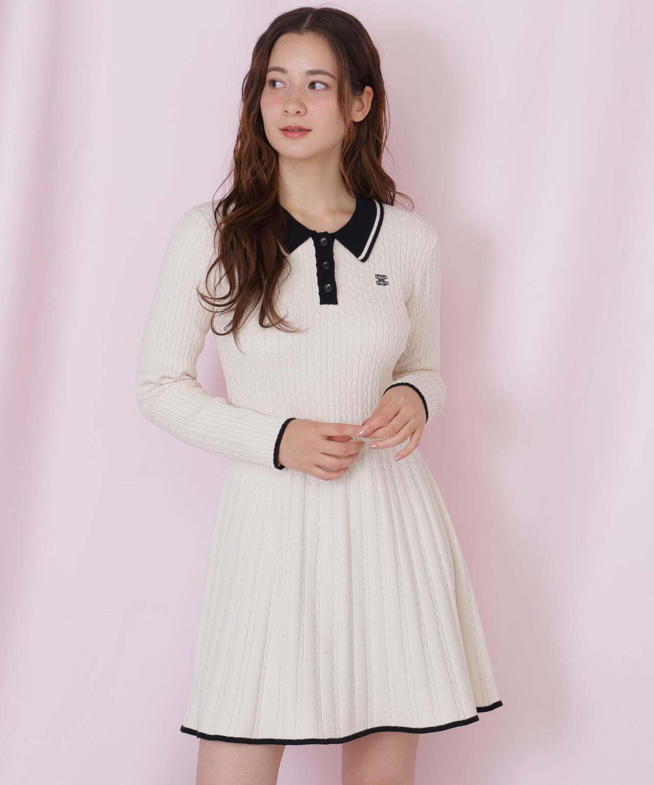 ポロ襟ケーブルミニワンピース | JILL by JILL STUART（ジル バイ ジル