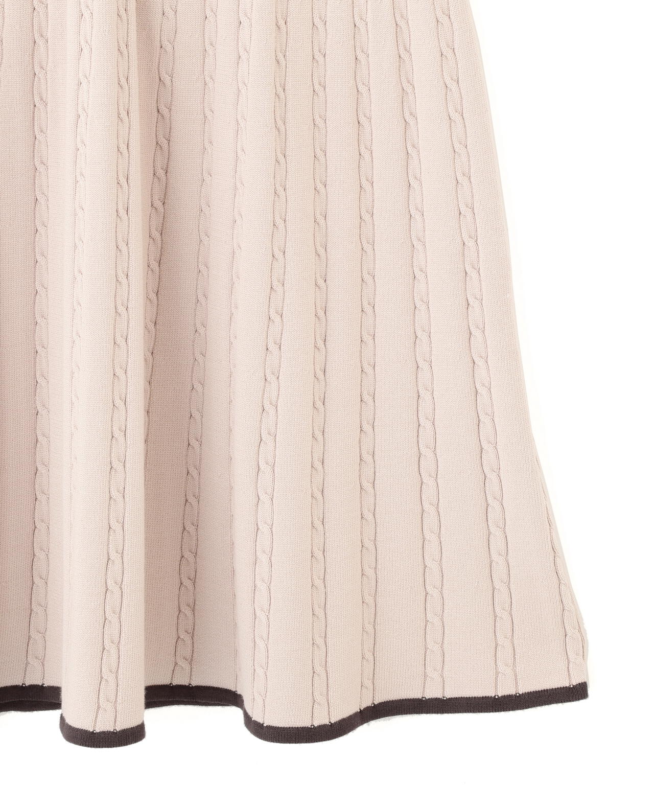 ポロ襟ケーブルミニワンピース