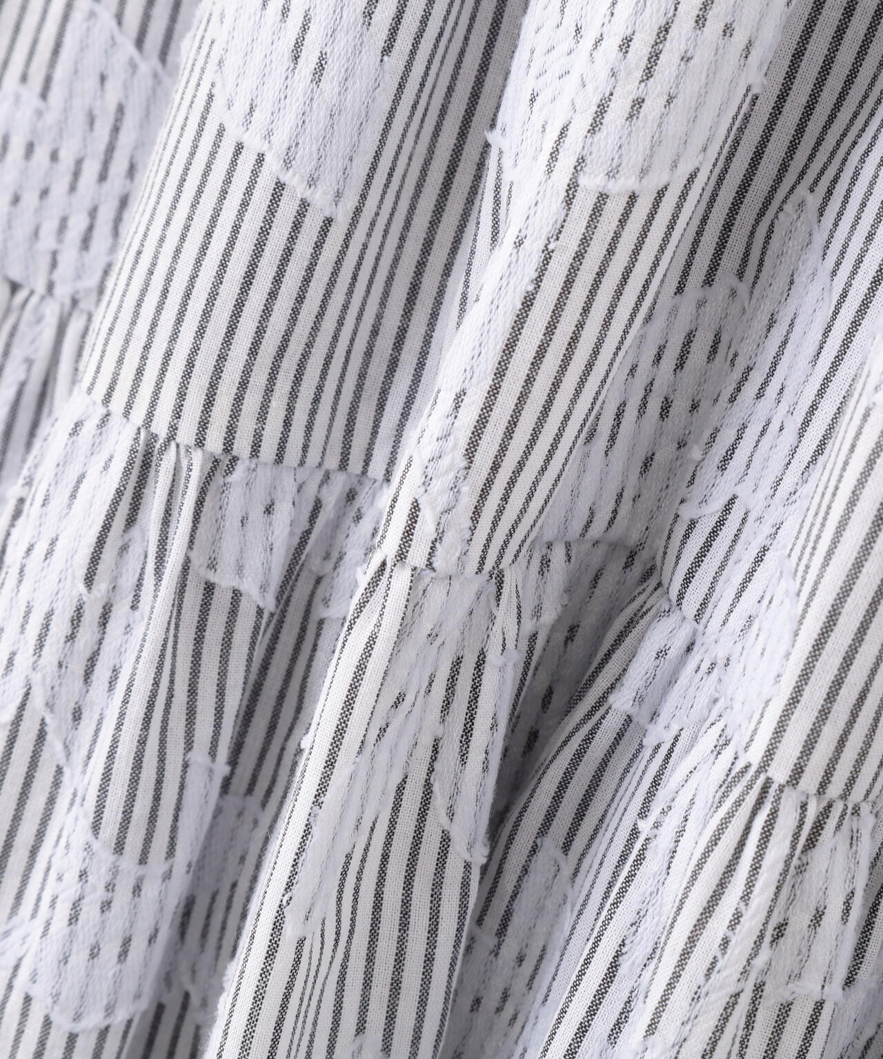 ストライプジャガードシャツワンピース