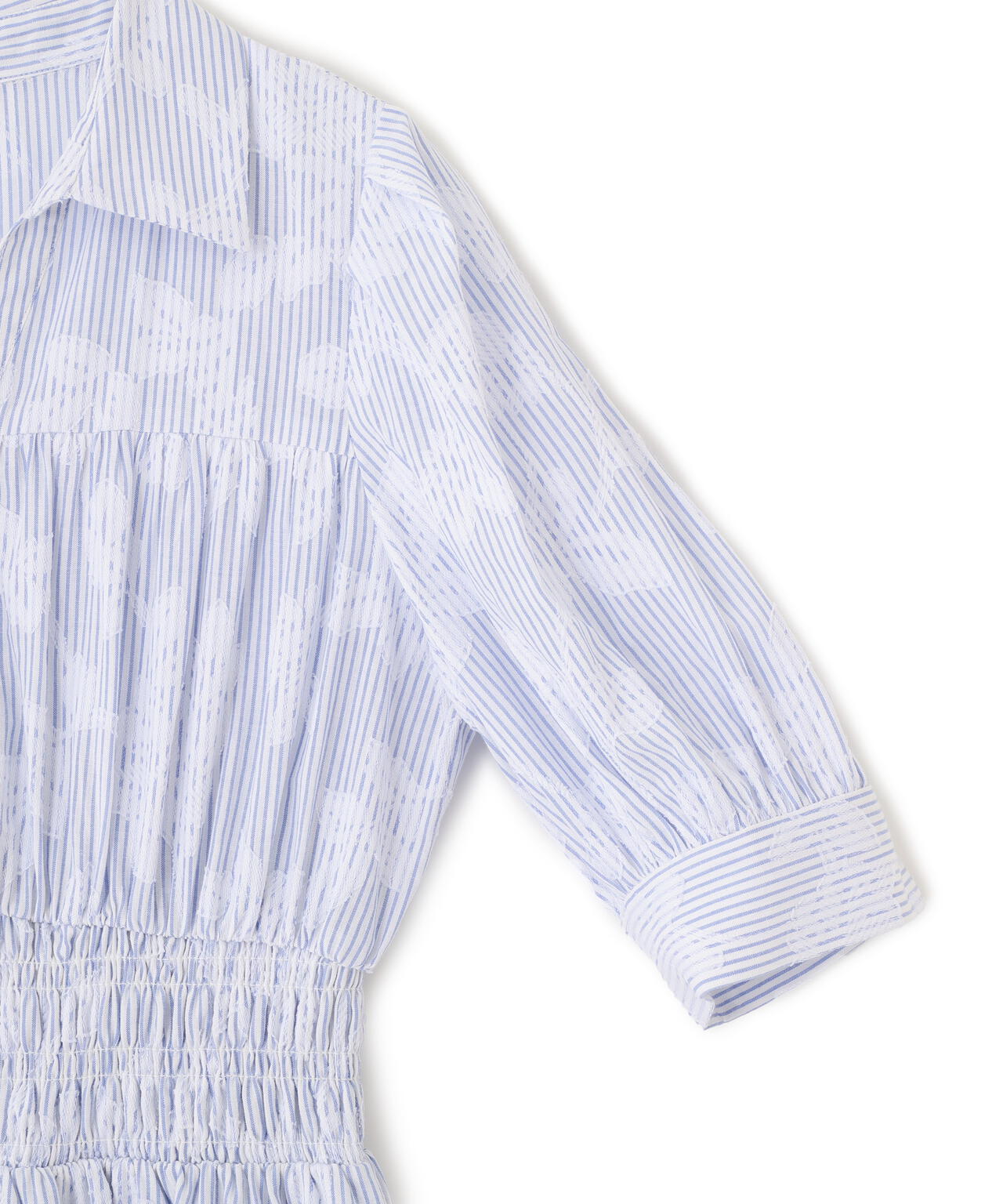 ストライプジャガードシャツワンピース