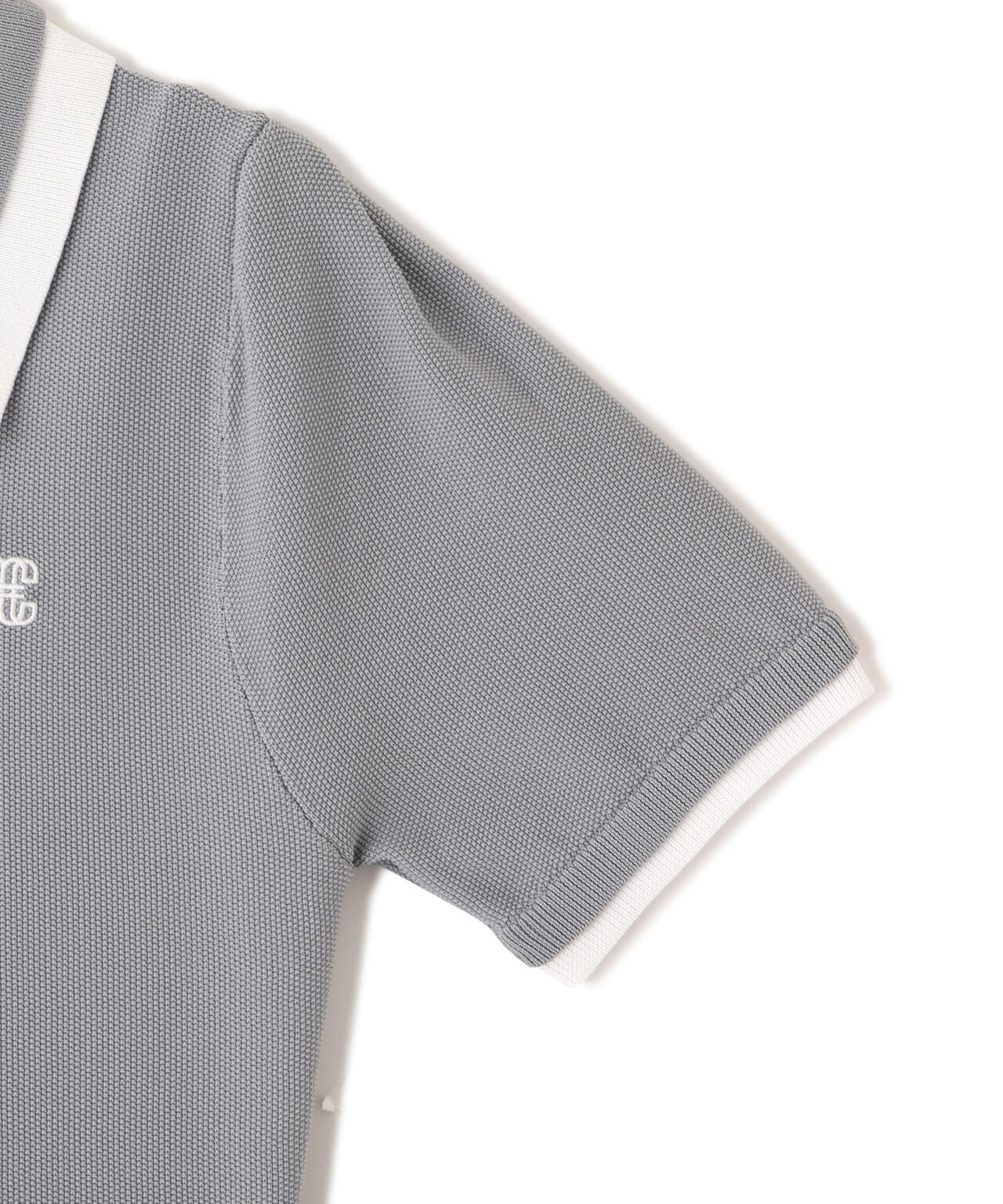 ダブル襟半袖ポロシャツワンピース