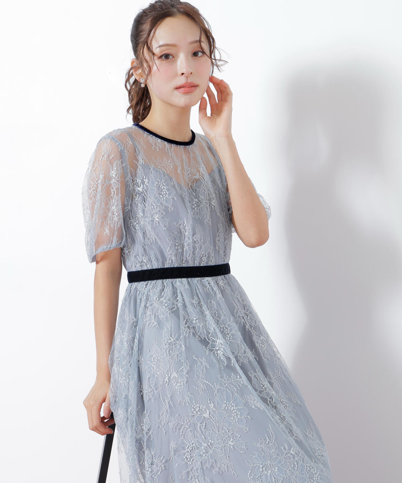 【極美品✨】JILL by JILL STUART ベロアリボンシアーワンピース ベロアリボンシアーワンピース | JILL by JILL STUART（ジル バイ ジル