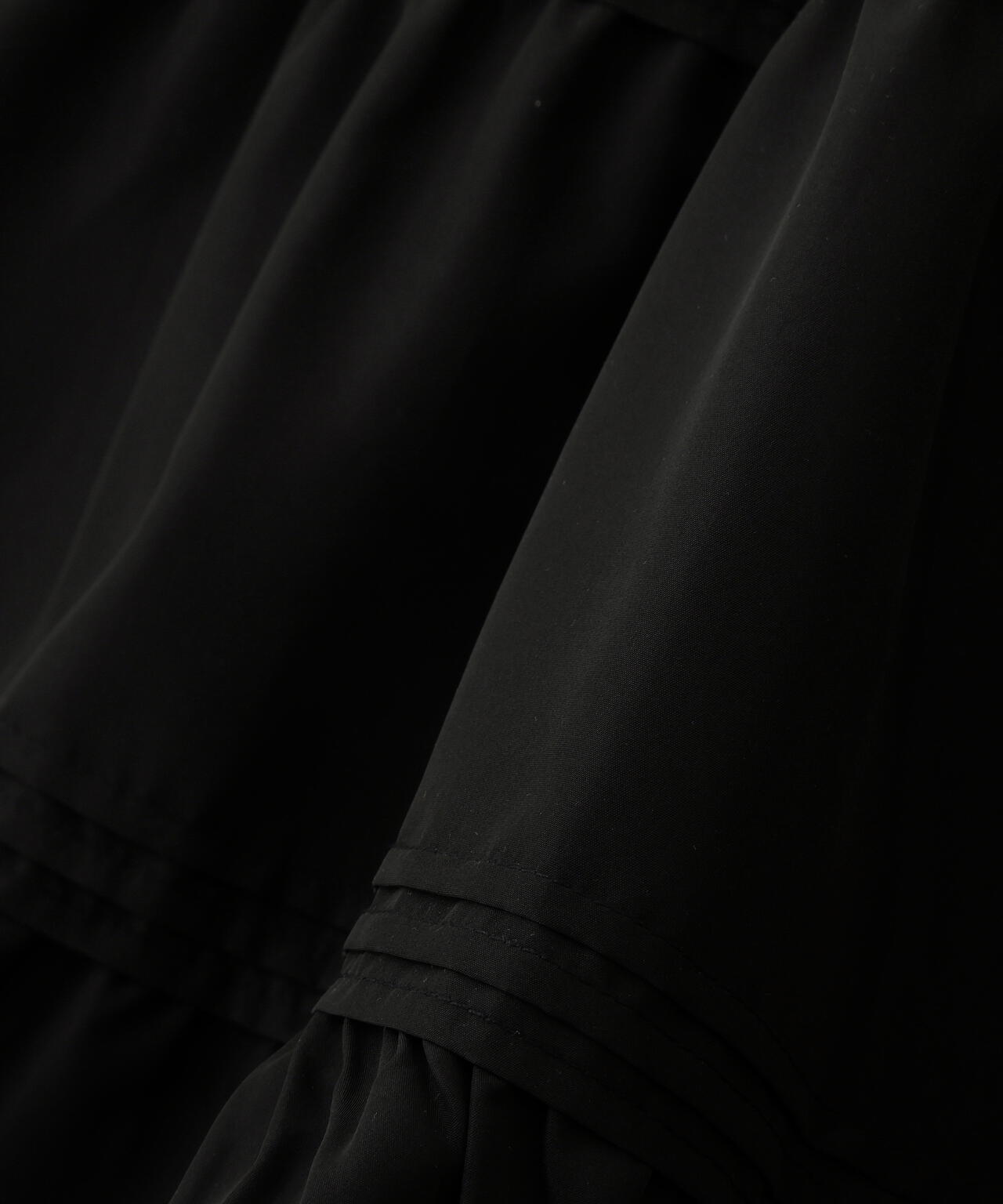 ビッグカラーパーカーティアードミニスカートセット