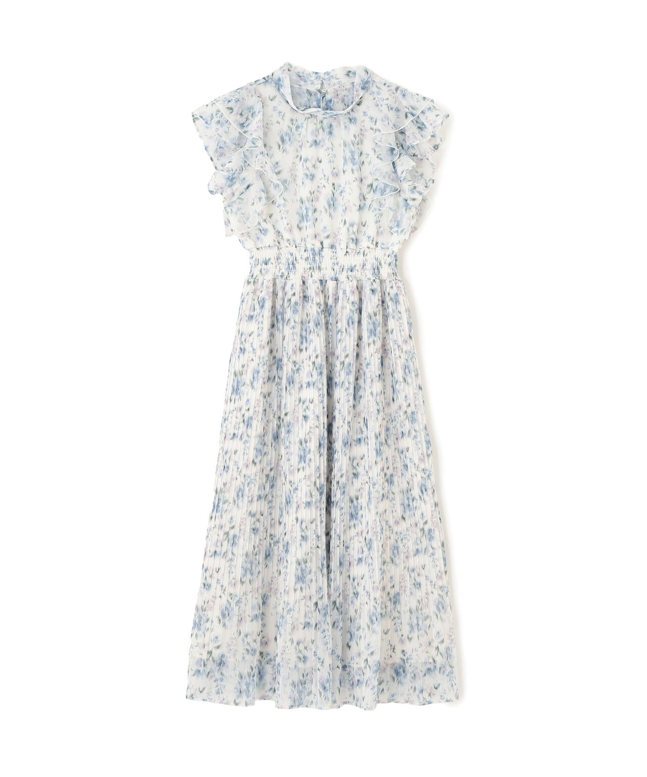 ぼかしフラワープリントワンピース