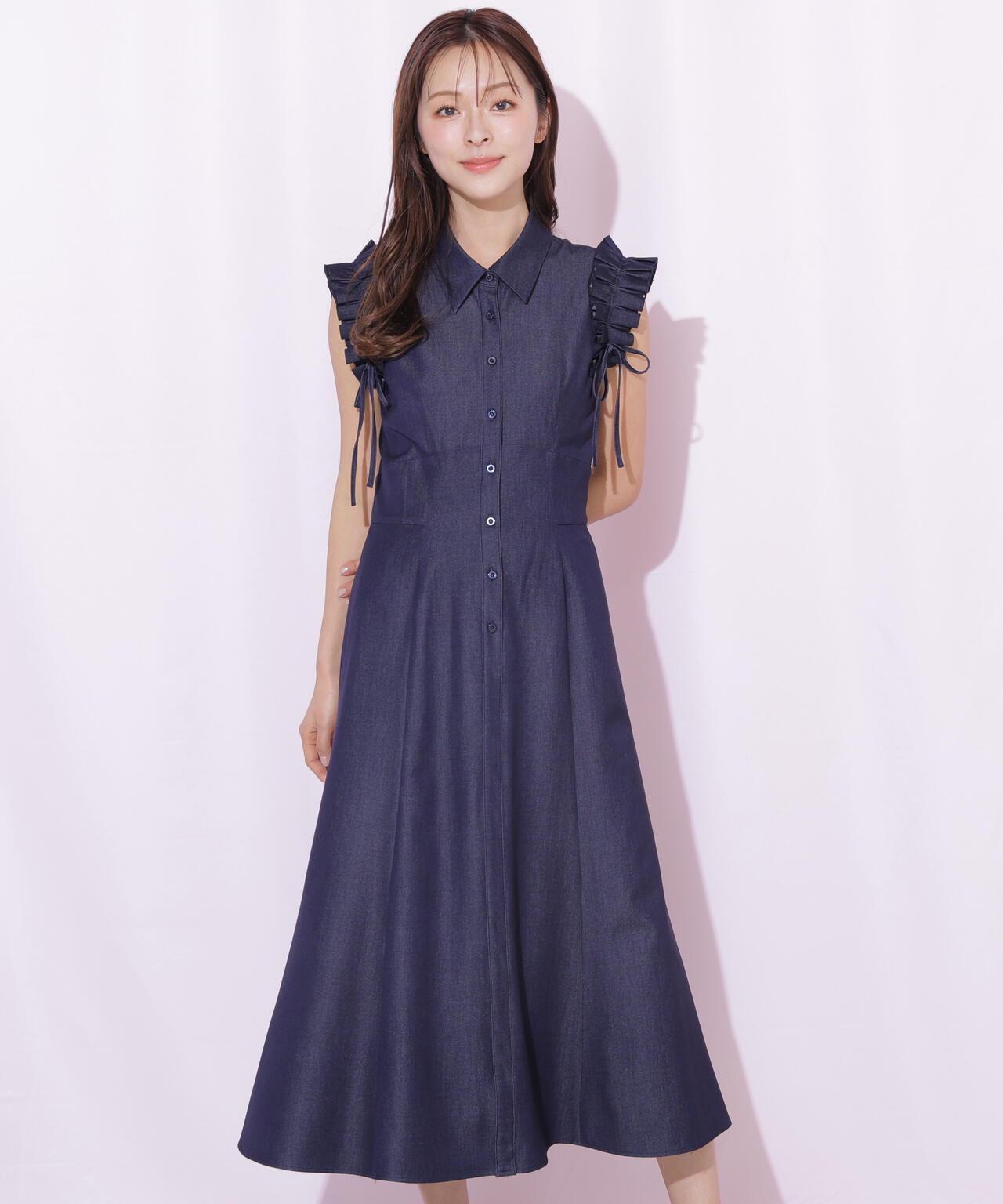 ショルダーフリルワンピース