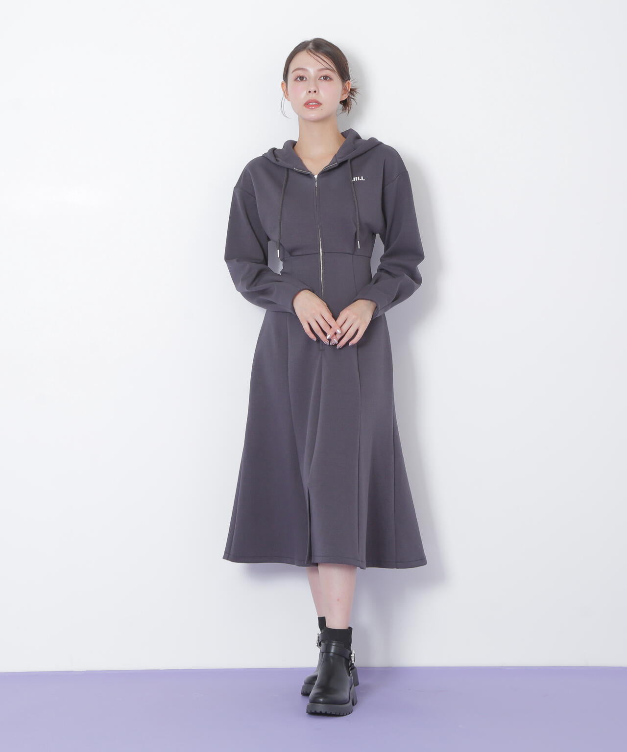 ダイバーフーディーロングワンピース