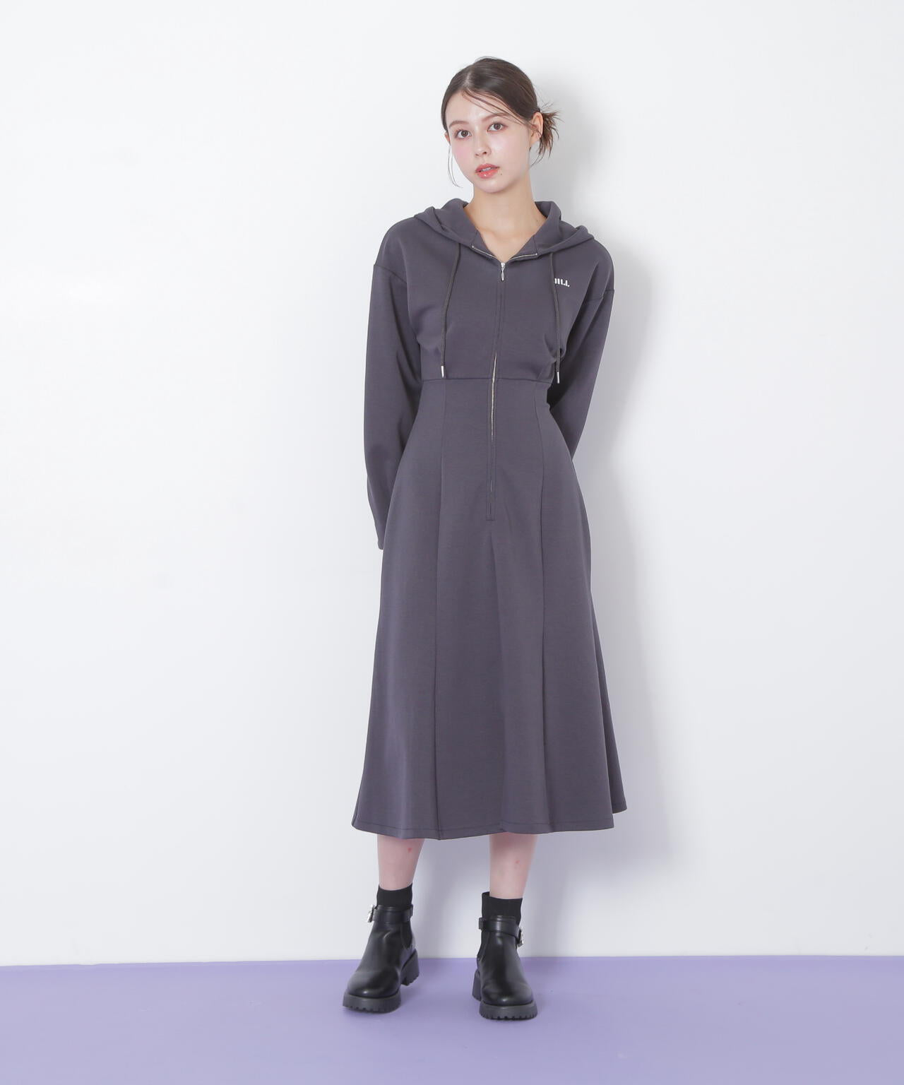 ジルバイジルスチュアート　ダイバーフーディーロングワンピース ダイバーフーディーロングワンピース | JILL by JILL STUART（ジル