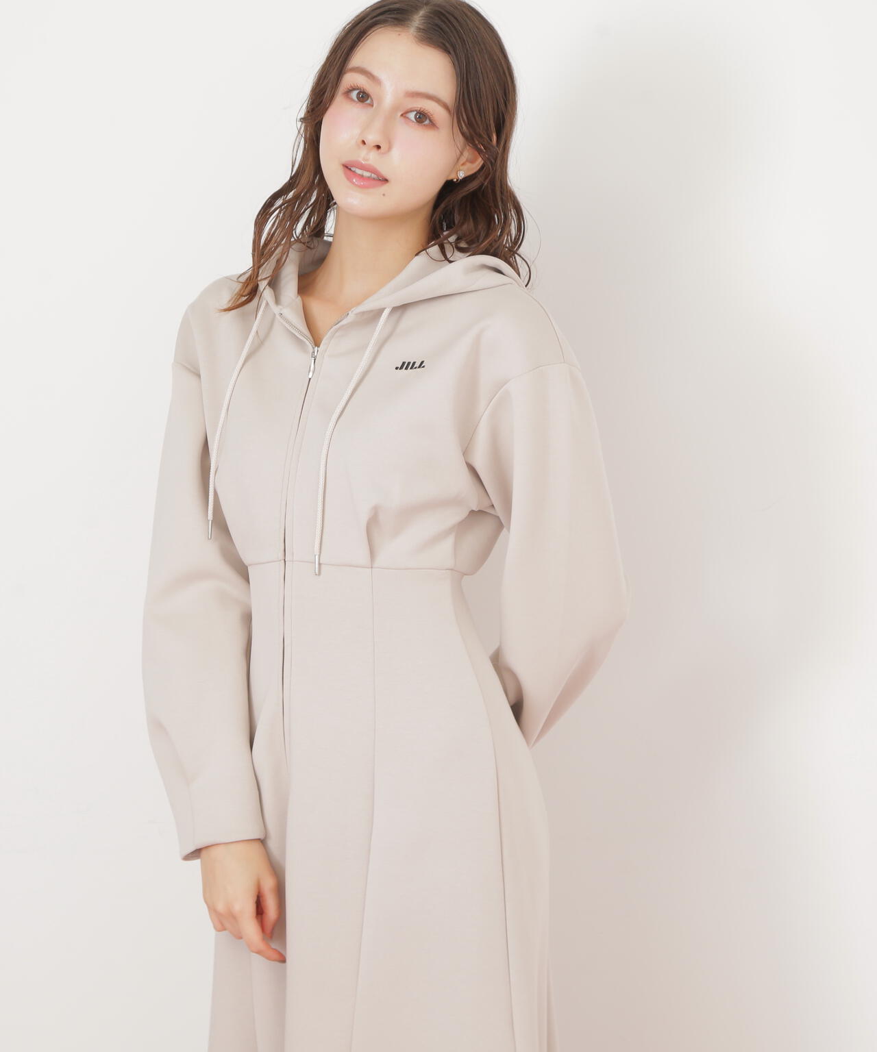 ダイバーフーディーロングワンピース