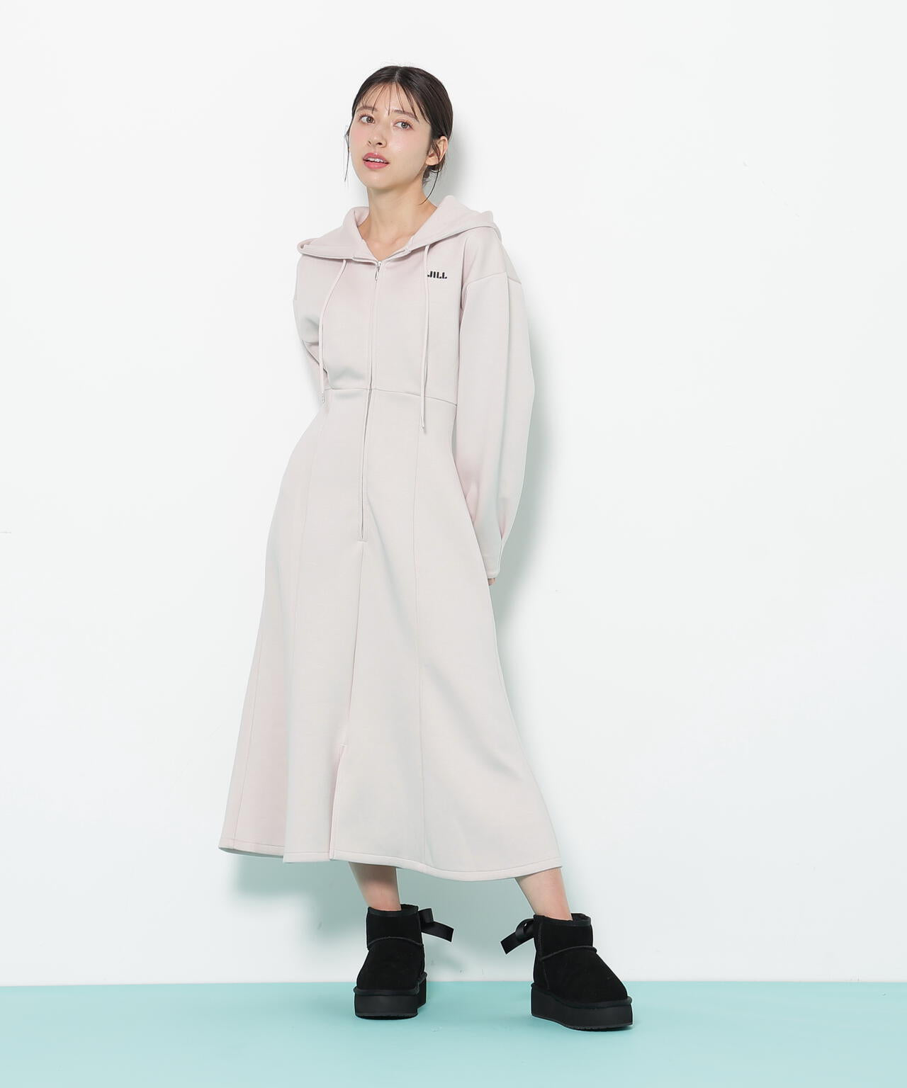 ダイバーフーディーロングワンピース